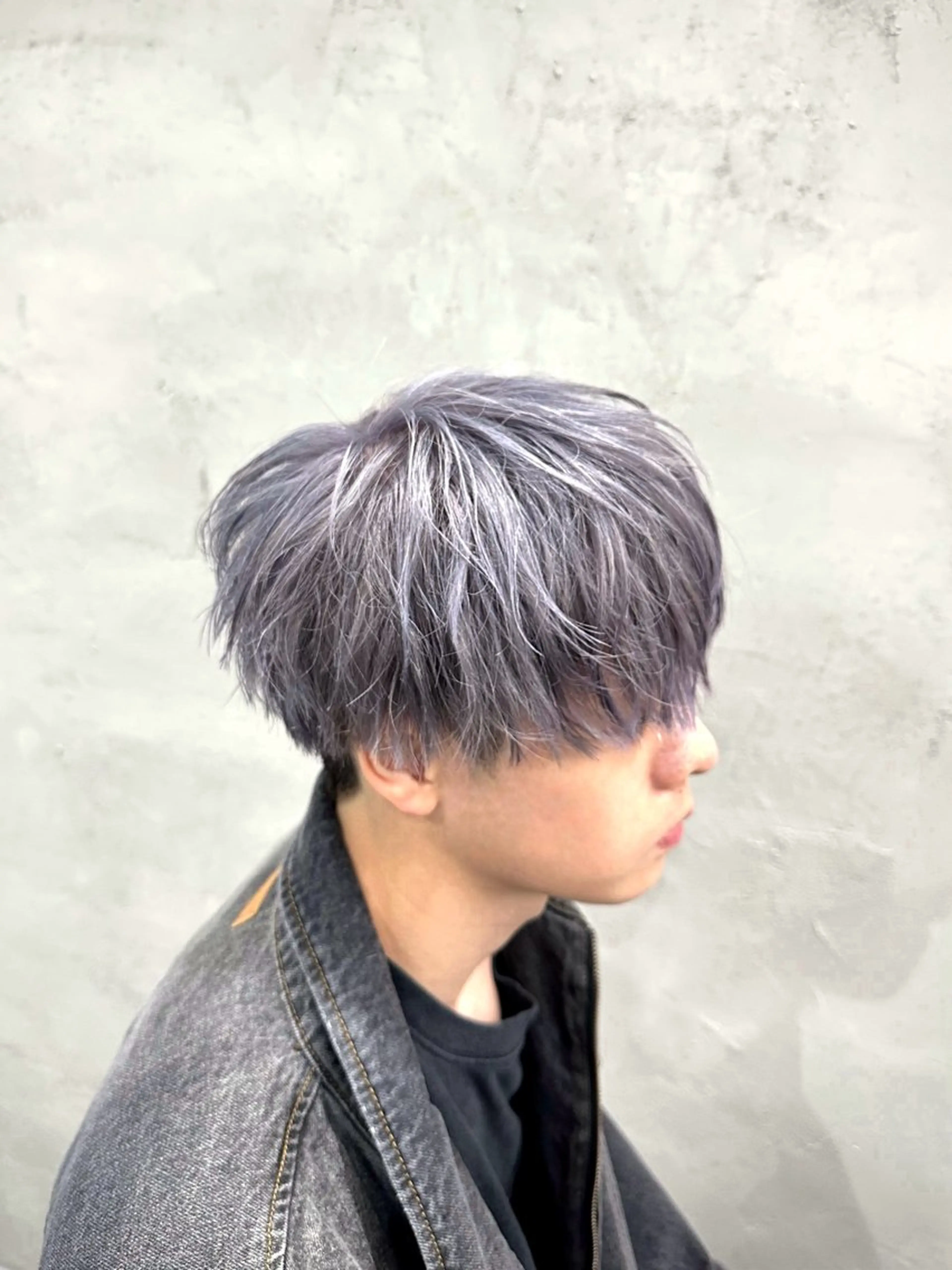 ショート カラー メンズ メンズブリーチ アッシュ ベージュカラー ブリーチ シルバー カット ヘアカラー メンズマッシュ職人 イシイのヘアスタイル