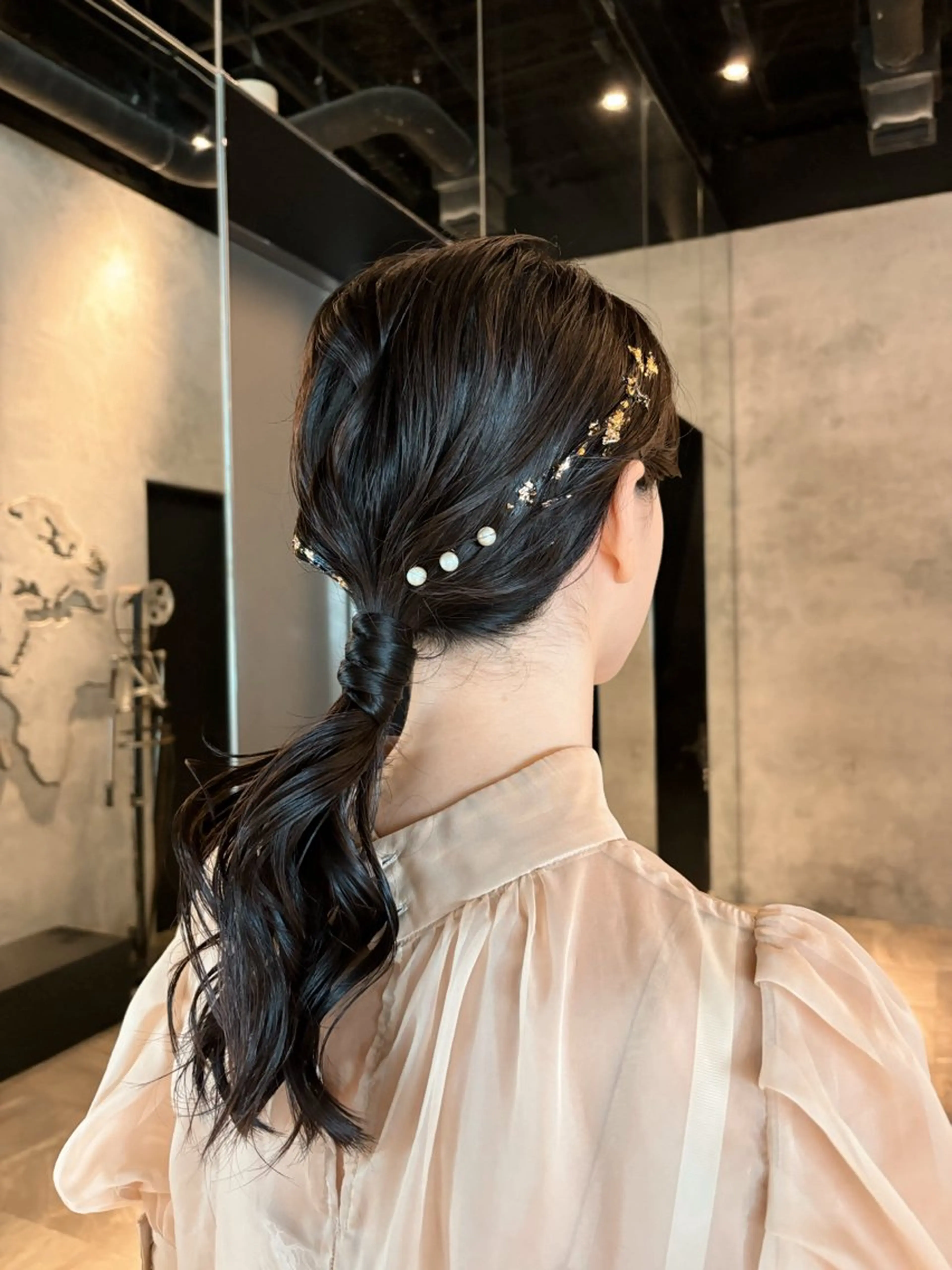 セミロング カラー ヘアアレンジ ヘアセット 🌱ボブ/レイヤー/ ベージュ/あやみ✨のヘアスタイル