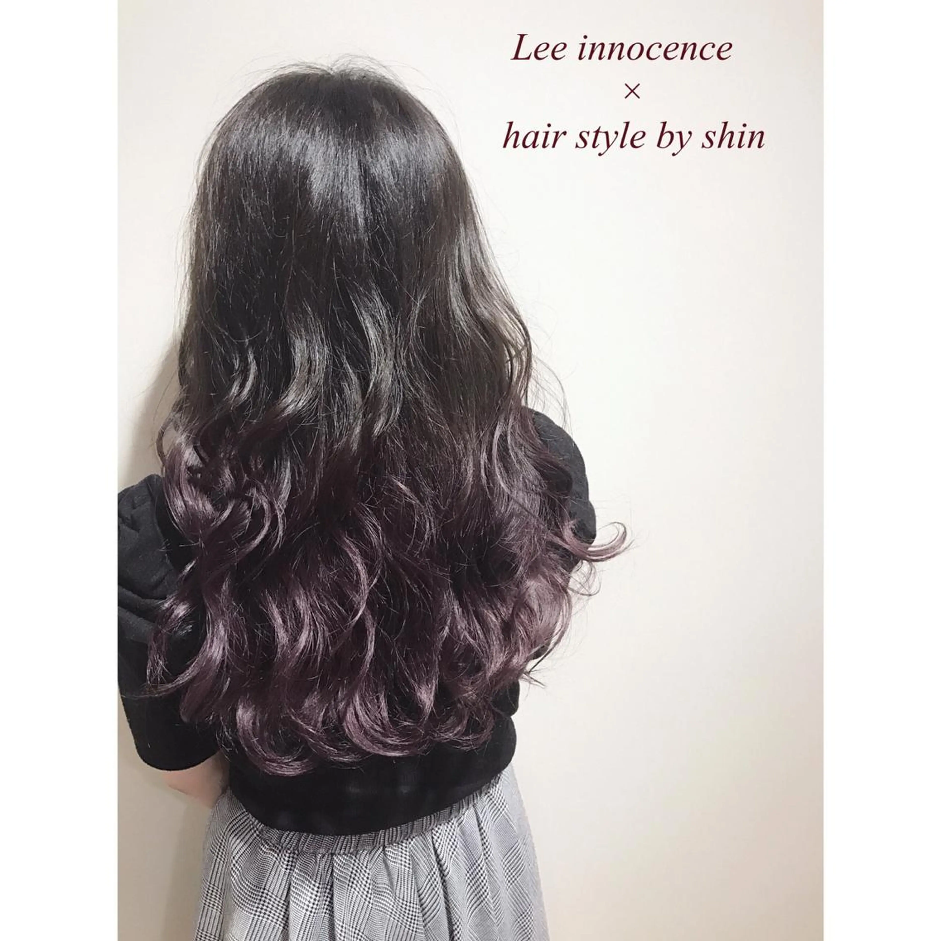 ロング カラー パーマ ダークグレー グラデーションカラー バイオレットカラー ヘアカラー トリートメント カラー/髪質改善スペ シャリスト宮本　伸一のヘアスタイル