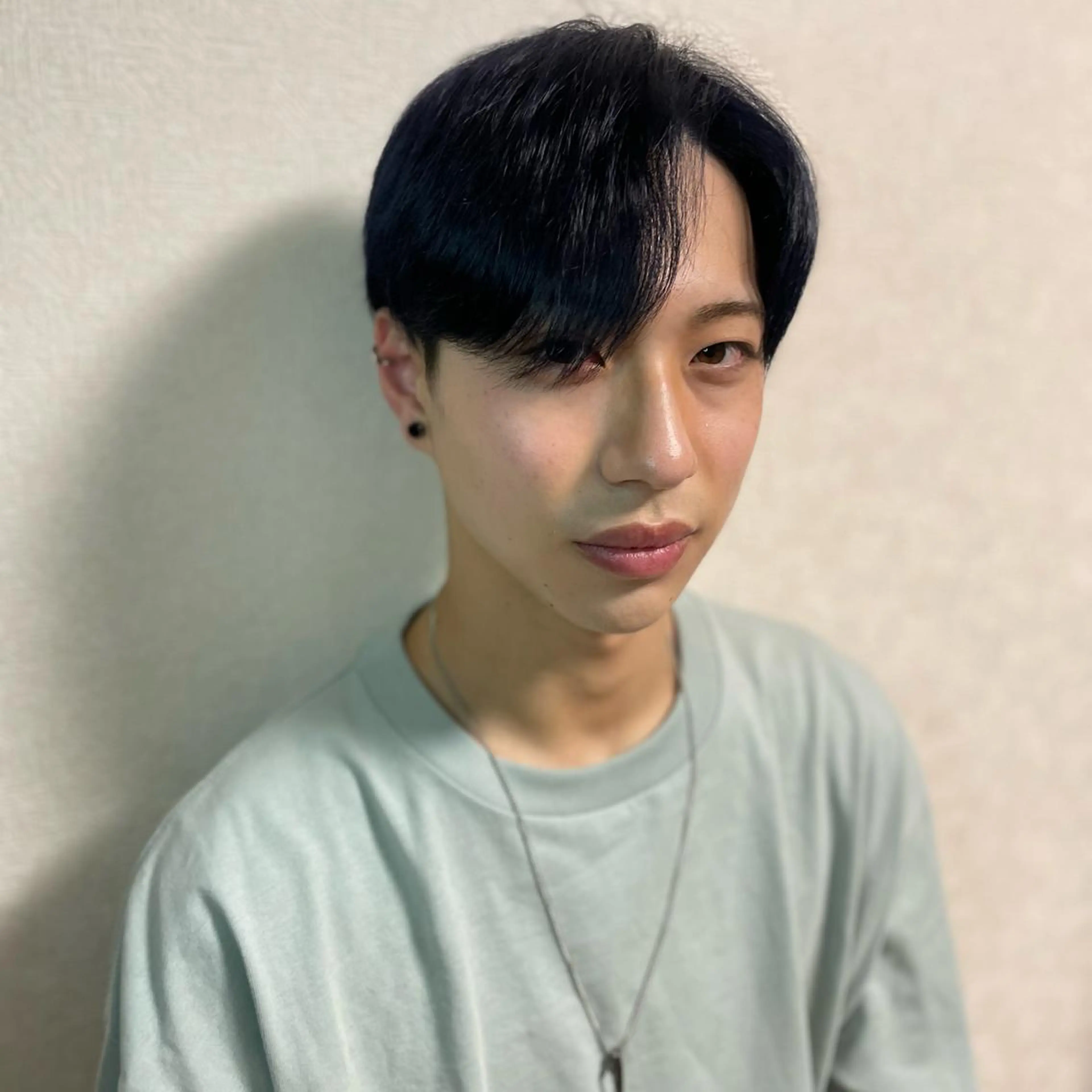 ショート メンズ センターパート カット メンズカット✂️ パーマ寺西優真のヘアスタイル