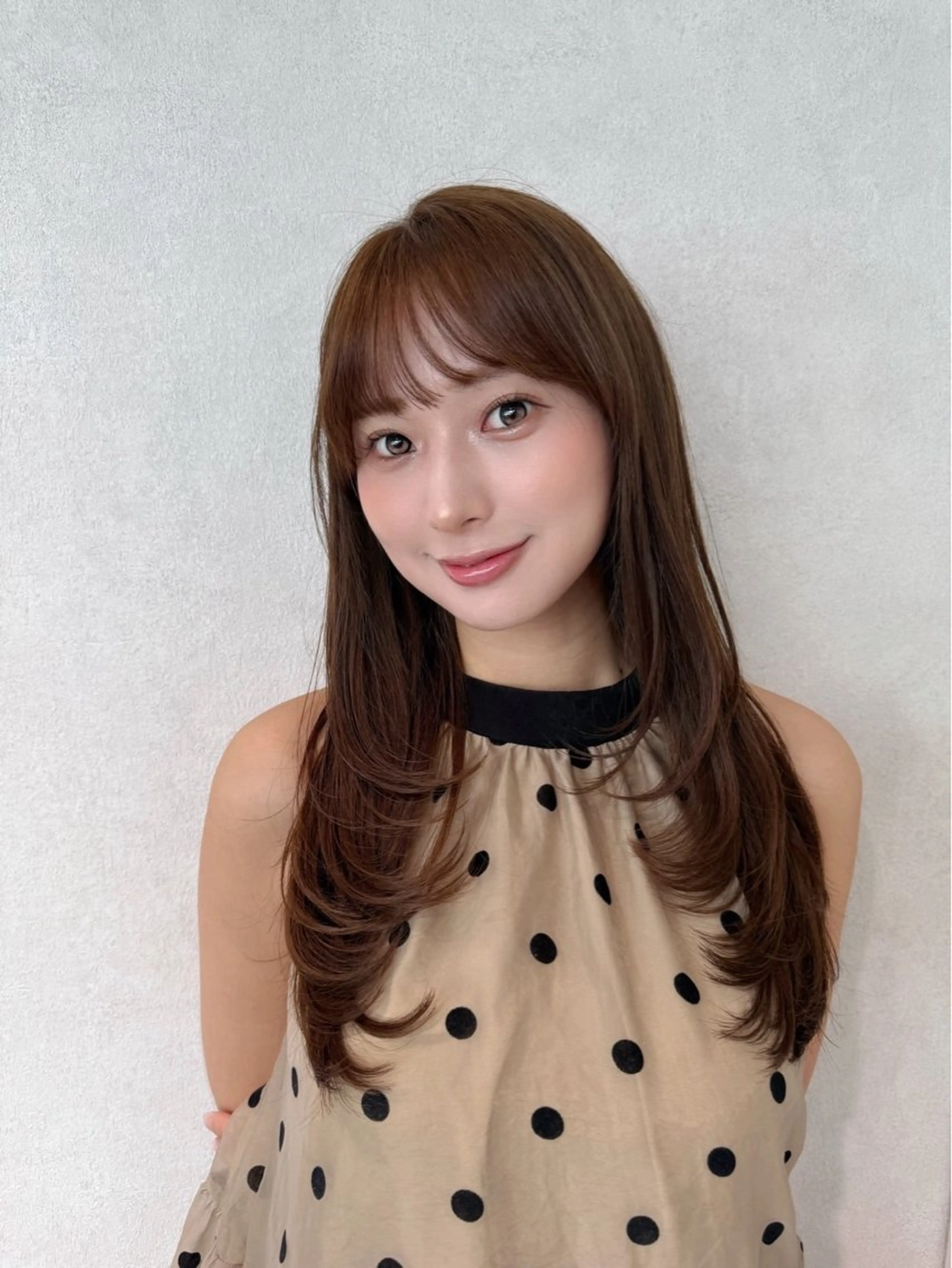 ロング カット ヘアカラー 韓国レイヤー×透明感 カラー/山崎一輝のヘアスタイル