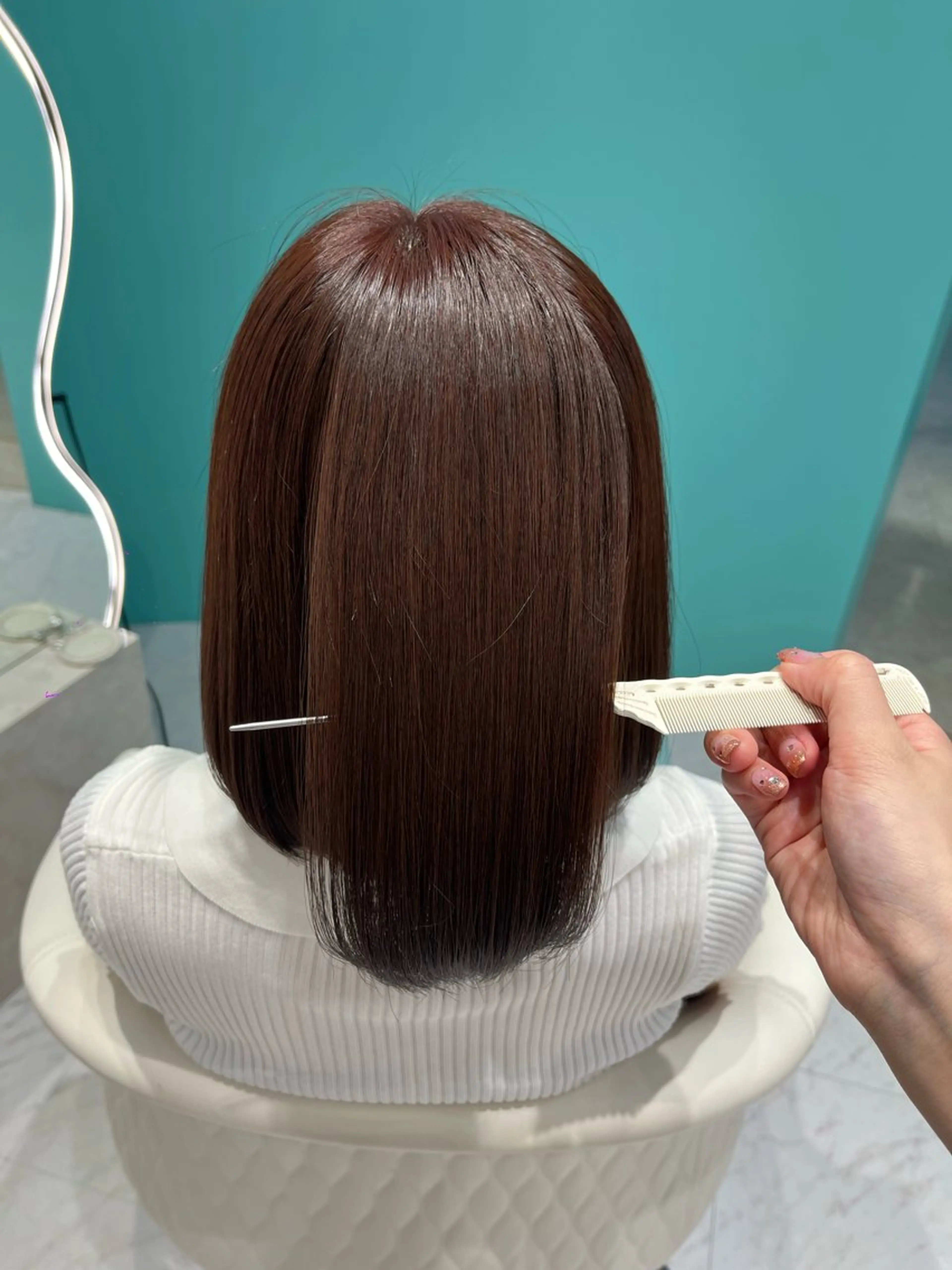 ショート カラー カット ヘアカラー トリートメント 名駅/大人韓国ヘア 艶カラー/Rihoのヘアスタイル