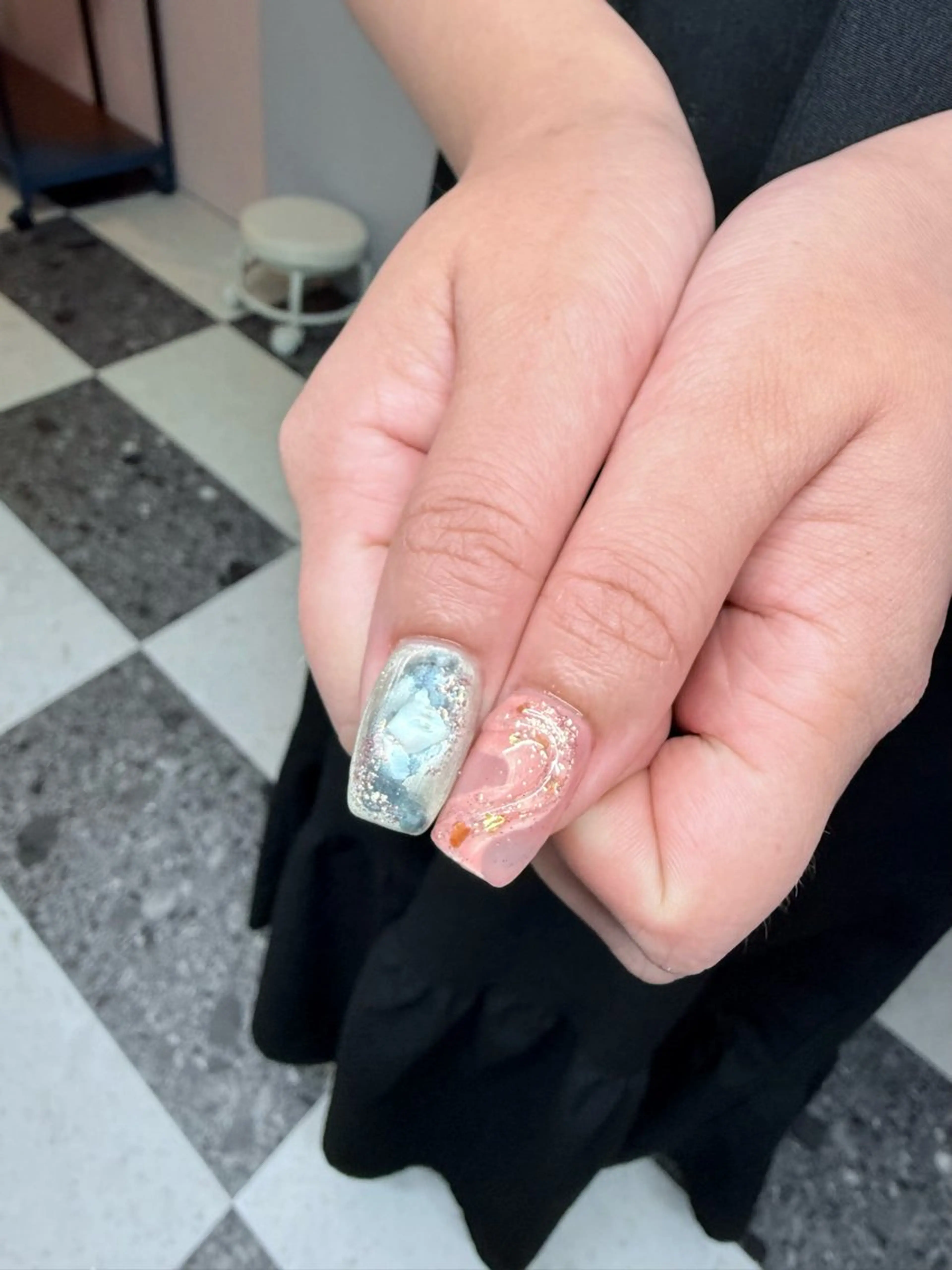 ネイル アートネイル ニュアンスネイル シンプルネイル ハンドネイル posa nail モエミのネイルデザイン