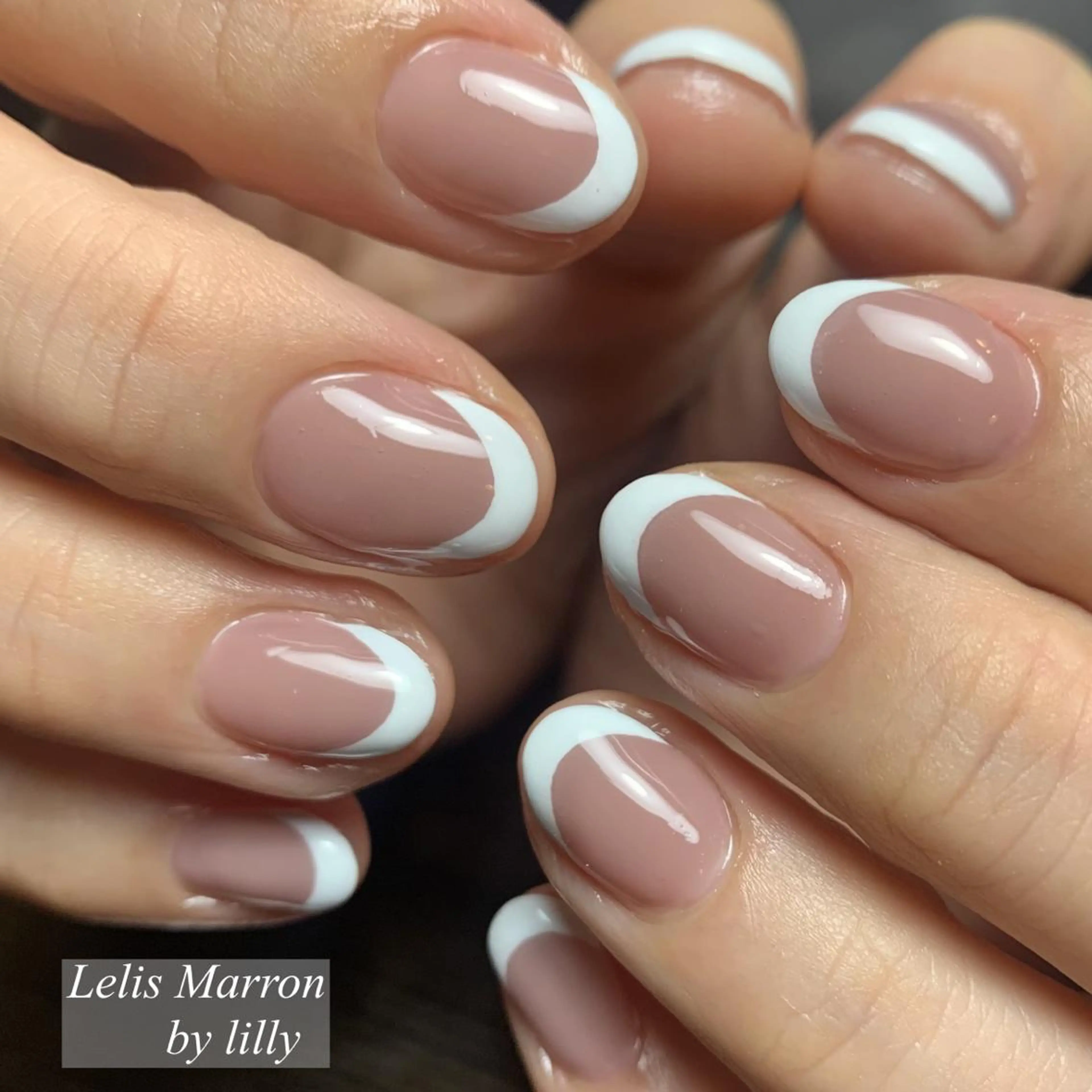 ネイル フレンチネイル Lelis Marron所属・岸 侑李のネイルデザイン