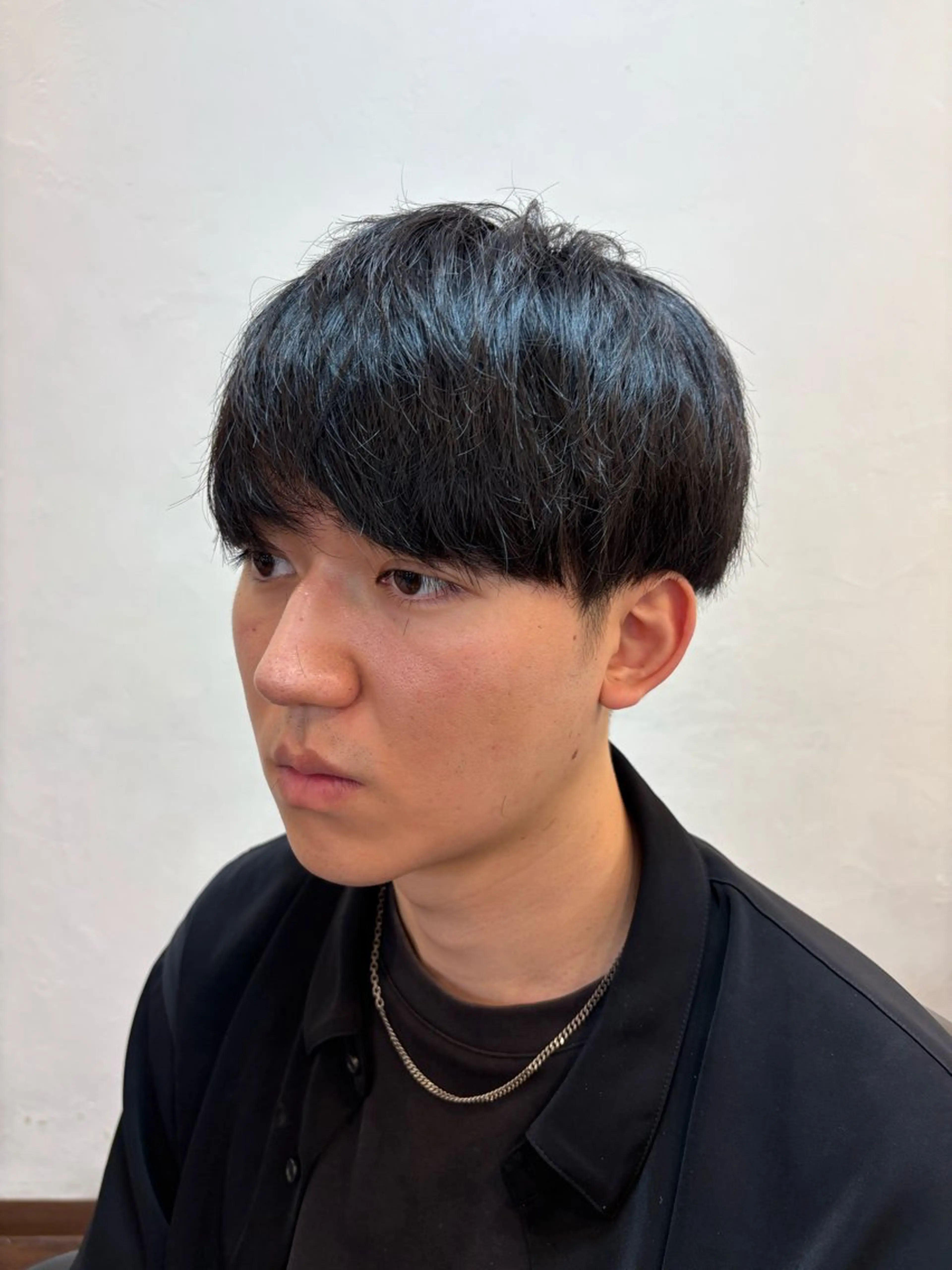 ショート メンズ マッシュ メンズパーマ レイヤーカット 吉田 秀斗のヘアスタイル