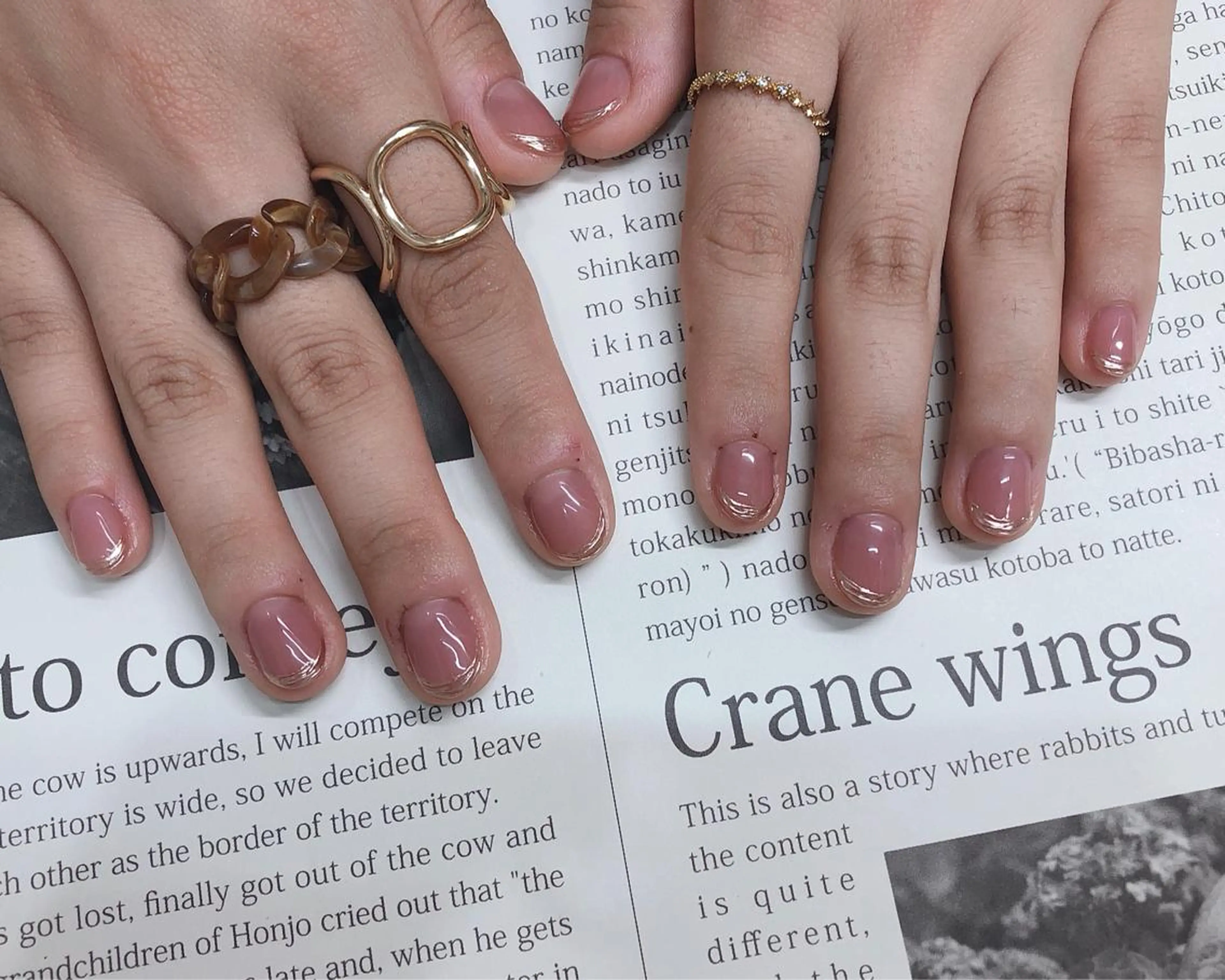 ネイル ブラウン ミラーネイル オフィスネイル ハンドネイル saki_ nail heronのネイルデザイン