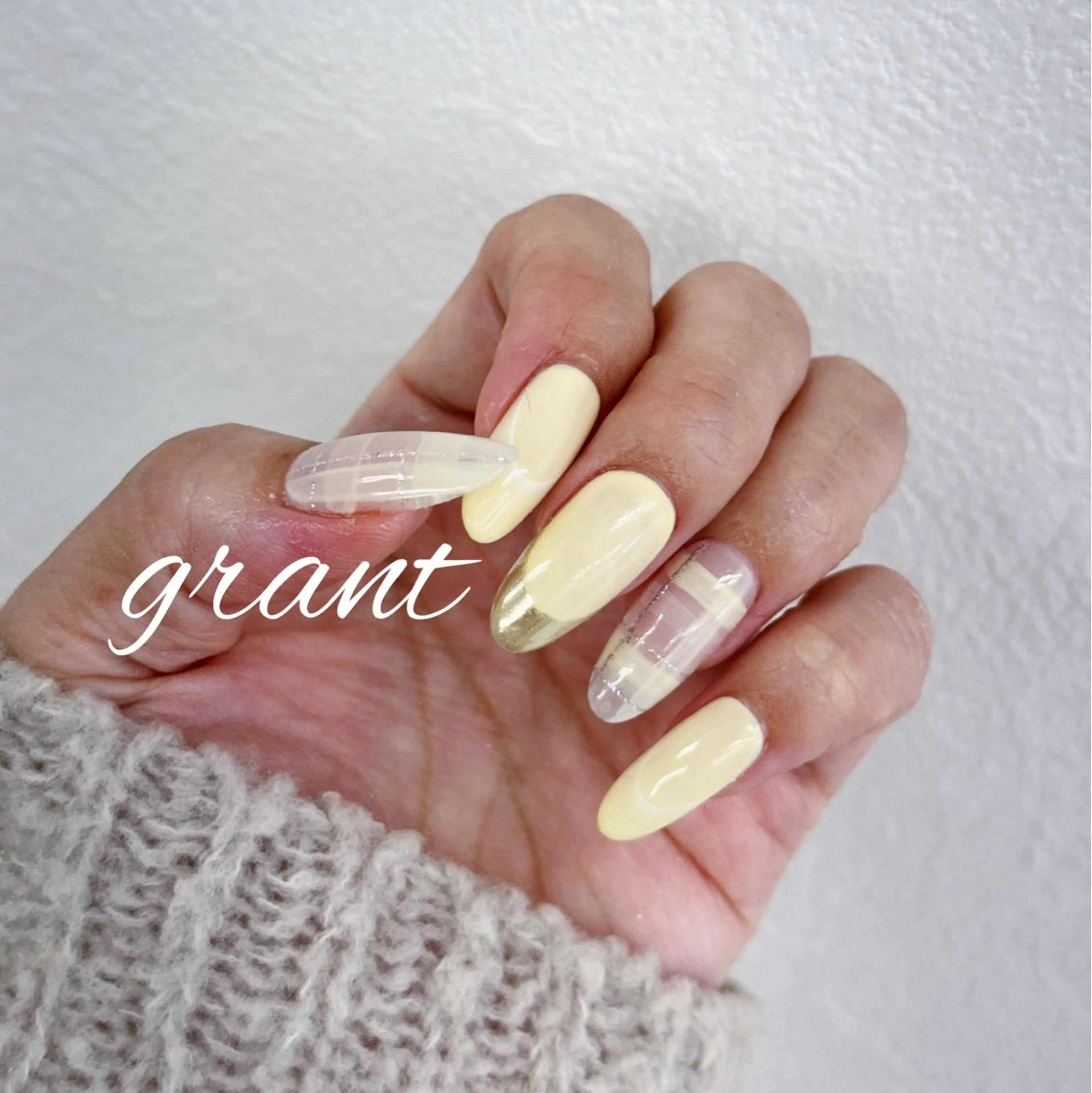 ネイル 長さ出し 春ネイル ハンドネイル nail salon grant所属・nailsalon grantのネイルデザイン