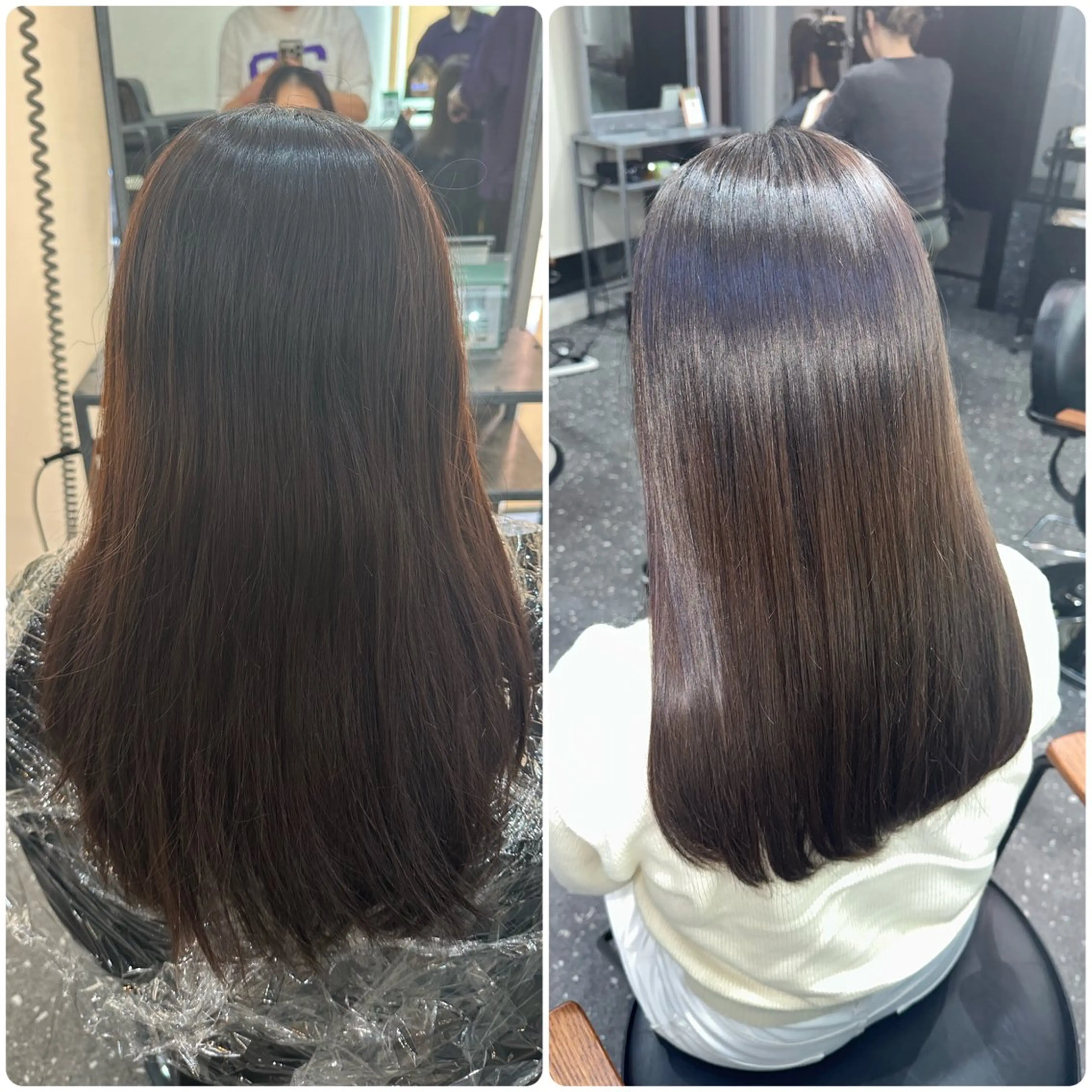 ロング パーマ 縮毛矯正 トリートメント 髪質改善⭐️縮毛矯正 中野⭐️Rinaのヘアスタイル