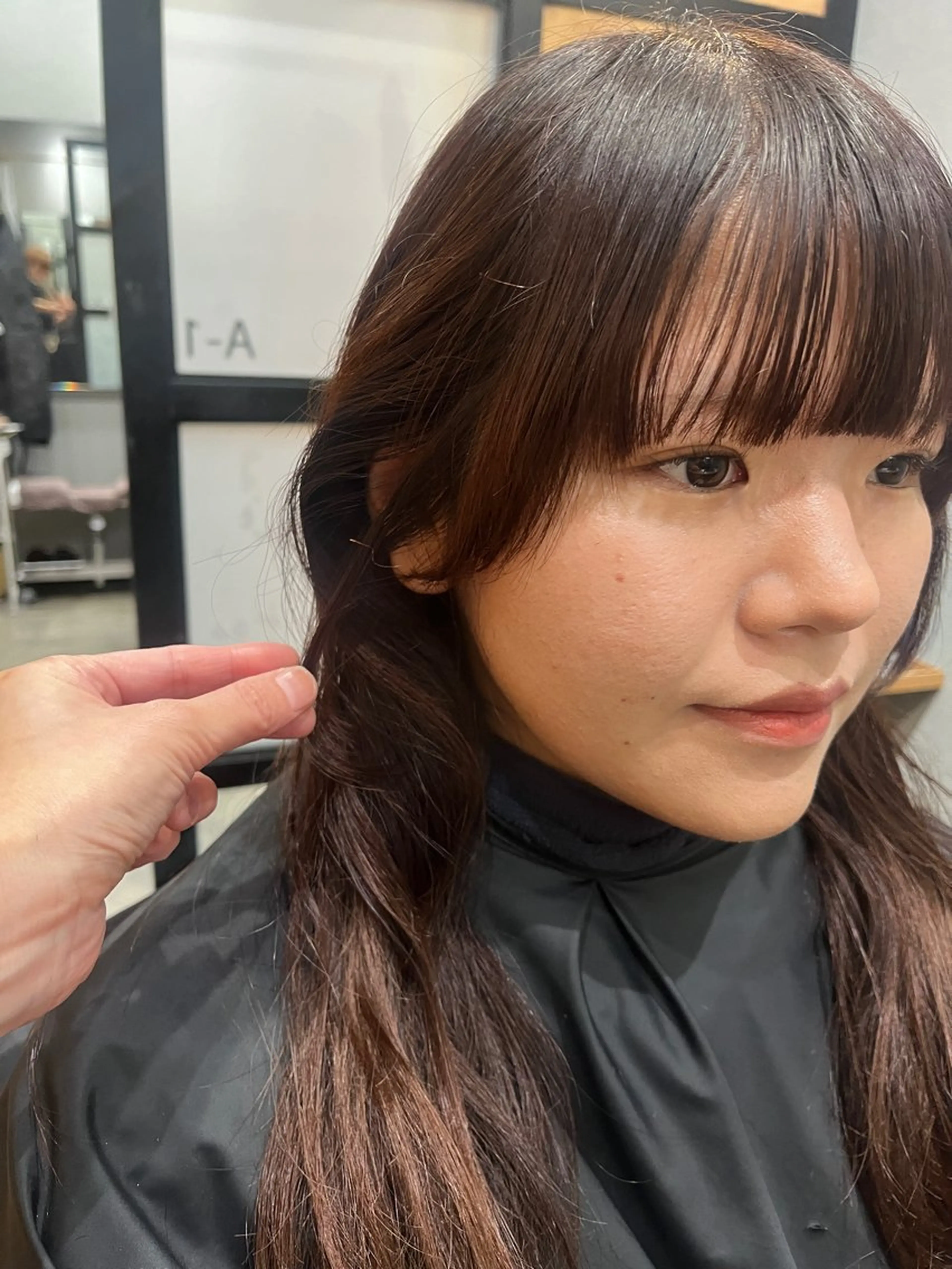 セミロング カラー ヘッドスパ 久木原 ゆりのヘアスタイル