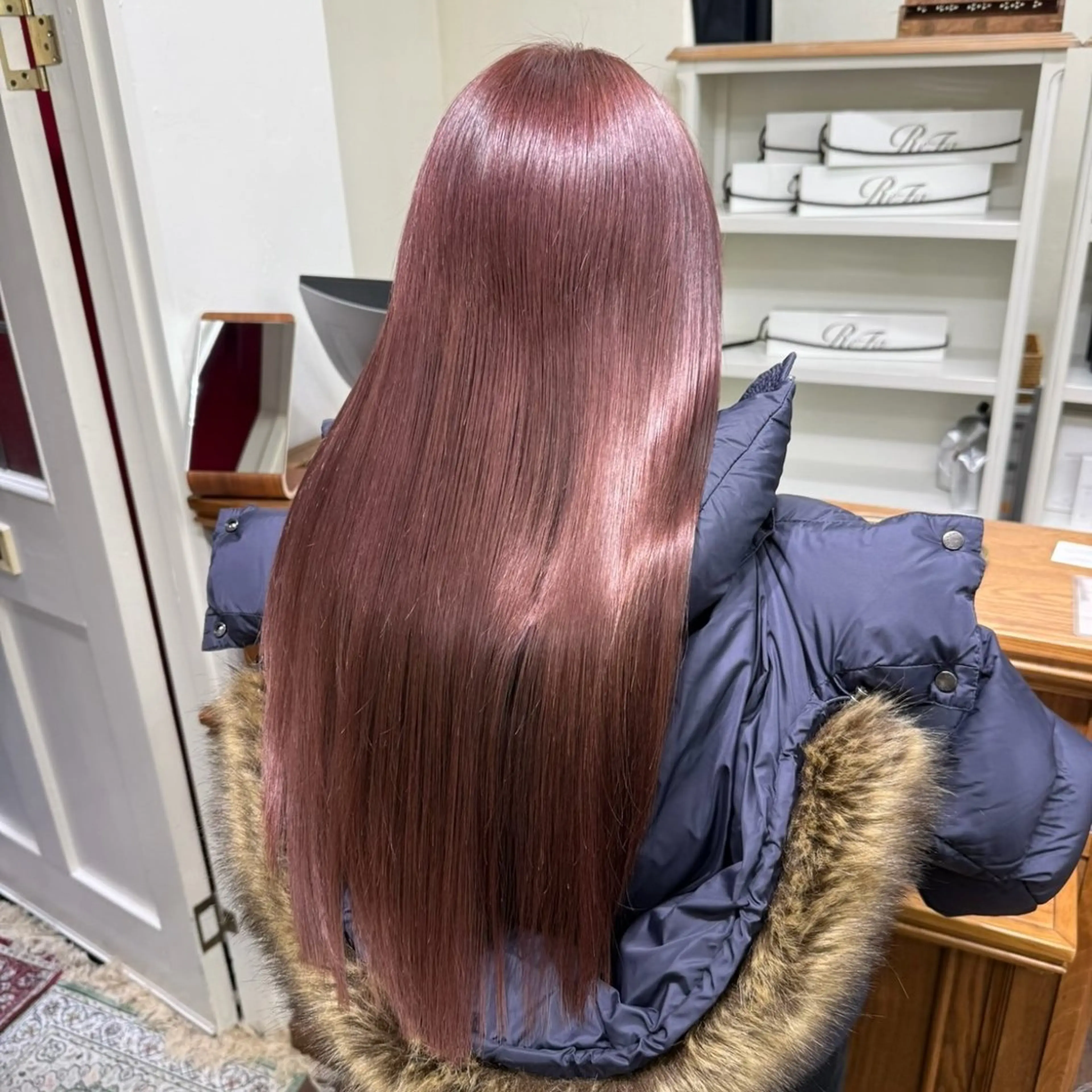 ロング カラー ブラウンカラー ピンクカラー ピンクブラウン シアーピンク ヘアカラー トリートメント ツヤ髪✨髪質 改善 渋谷 サワのヘアスタイル