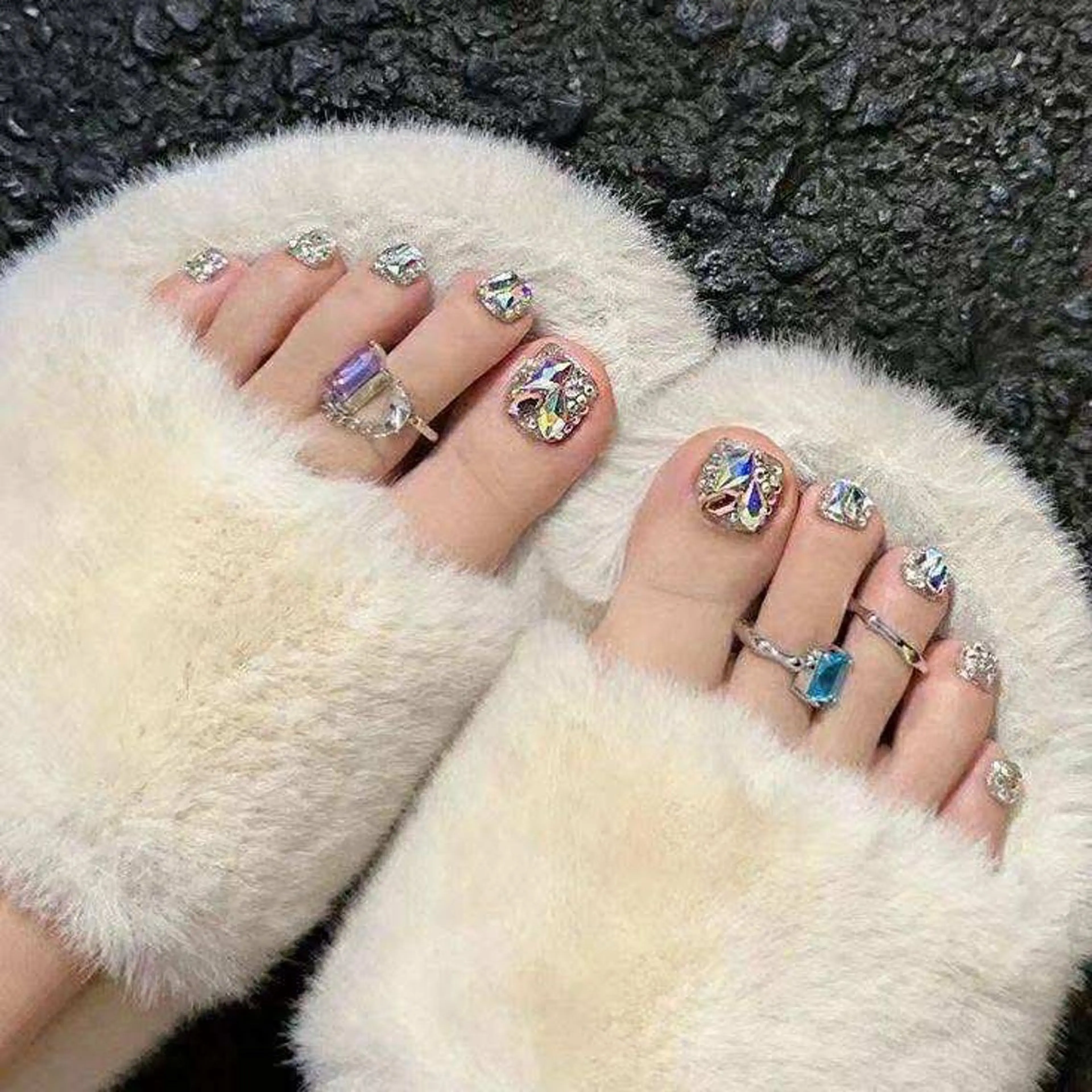 💓フットネイルチップ長さ出し10本+デザインやり、つけ放題💖の写真