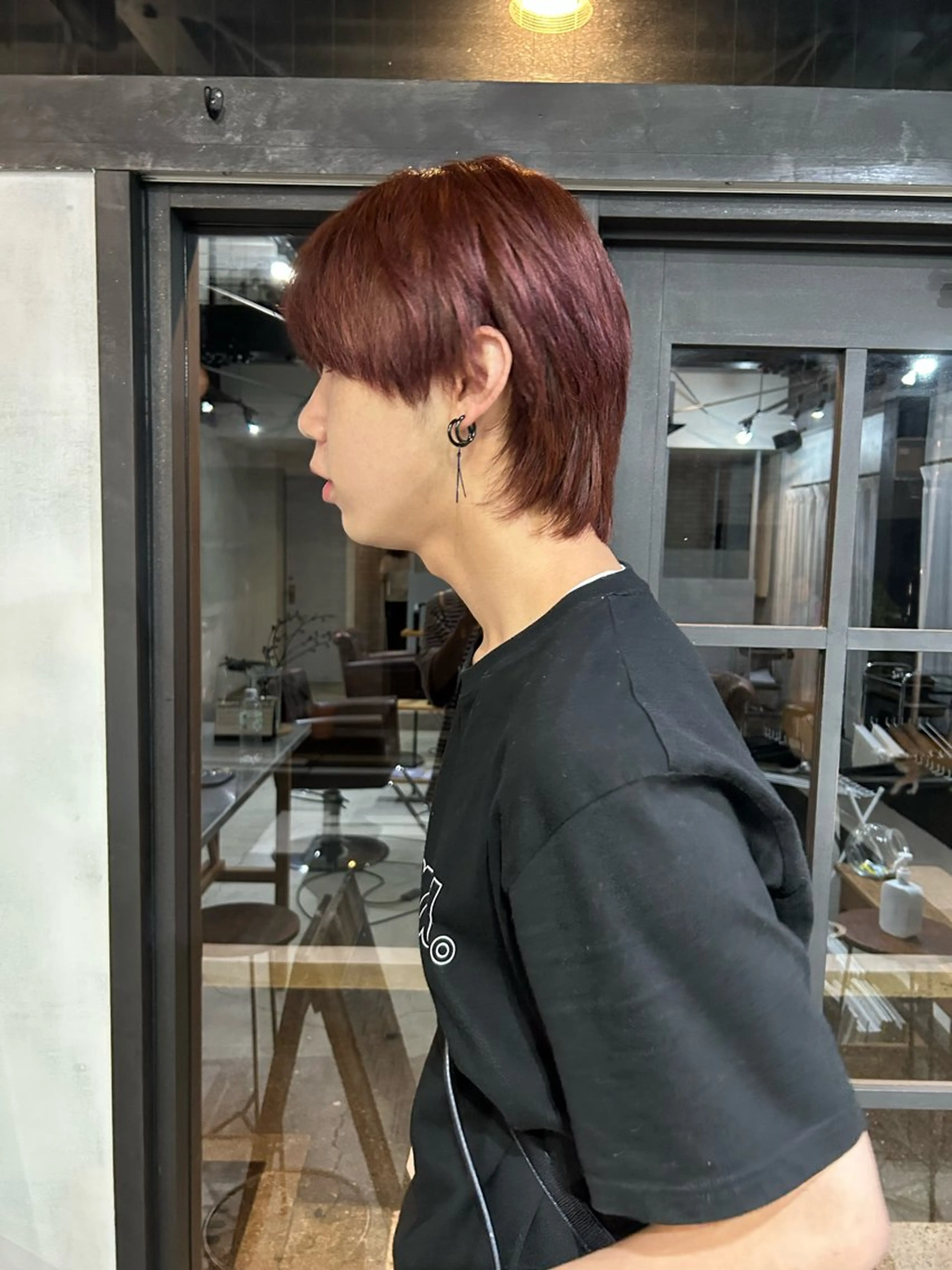 ショート カラー レッドカラー 韓国風ヘア ヘアカラー 京都/カラー/松野 翔のヘアスタイル