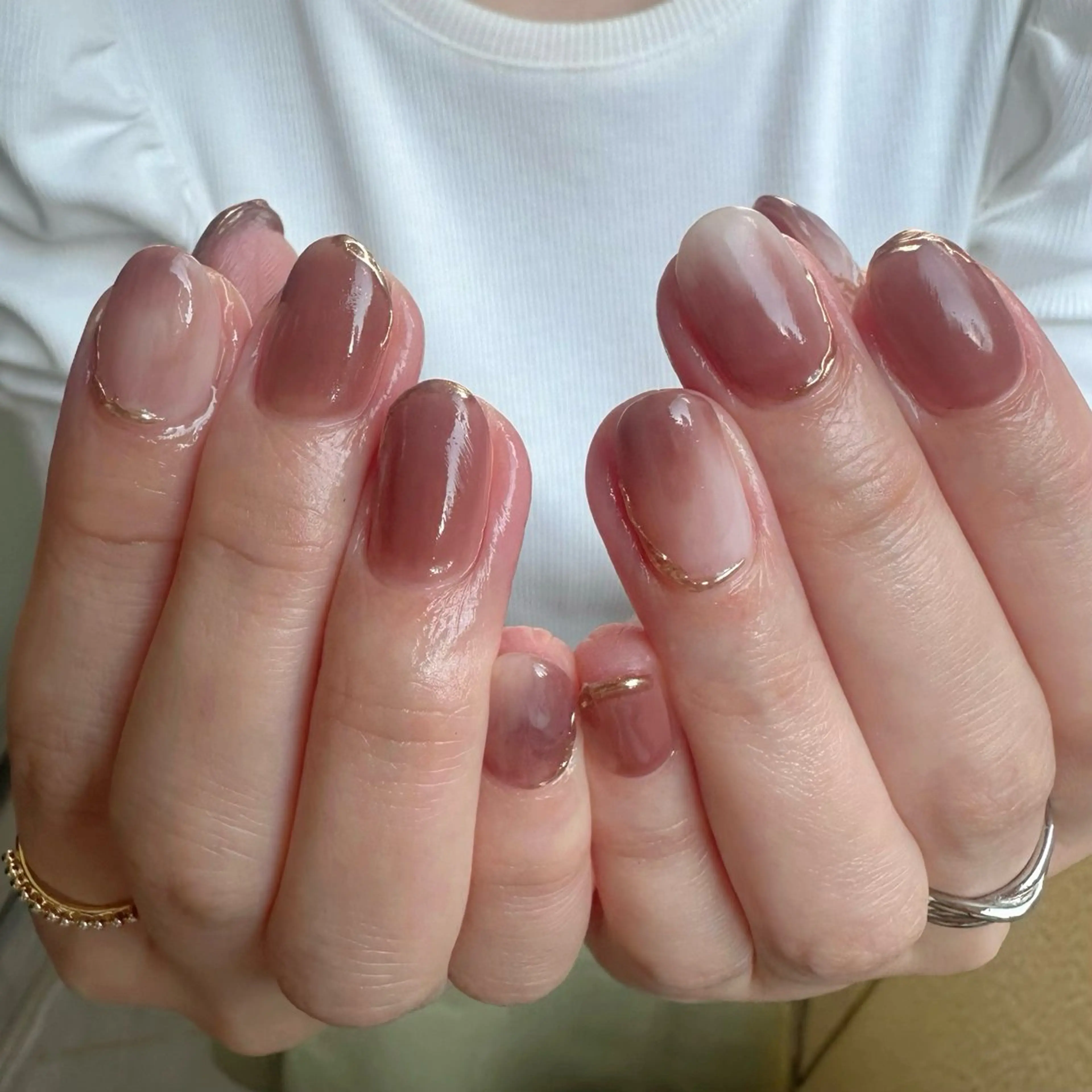ネイル 氷ネイル・うるうるネイル 韓国ネイル ミラーネイル ニュアンスネイル オフィスネイル 🪞KAPE NAIL 🪞のネイルデザイン