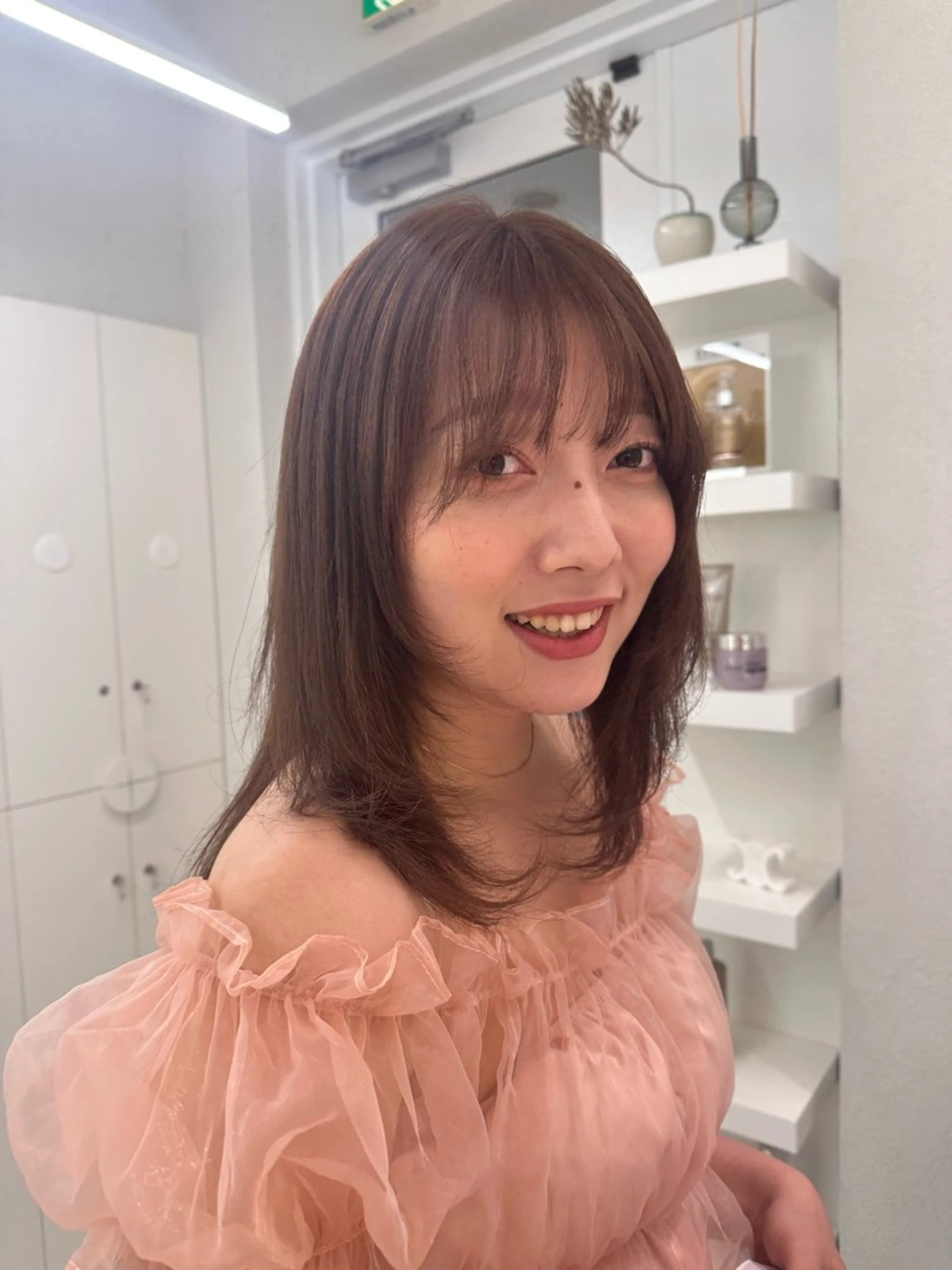 ミディアム ヘアカラー ハイトーンボブ Mizuki.のヘアスタイル
