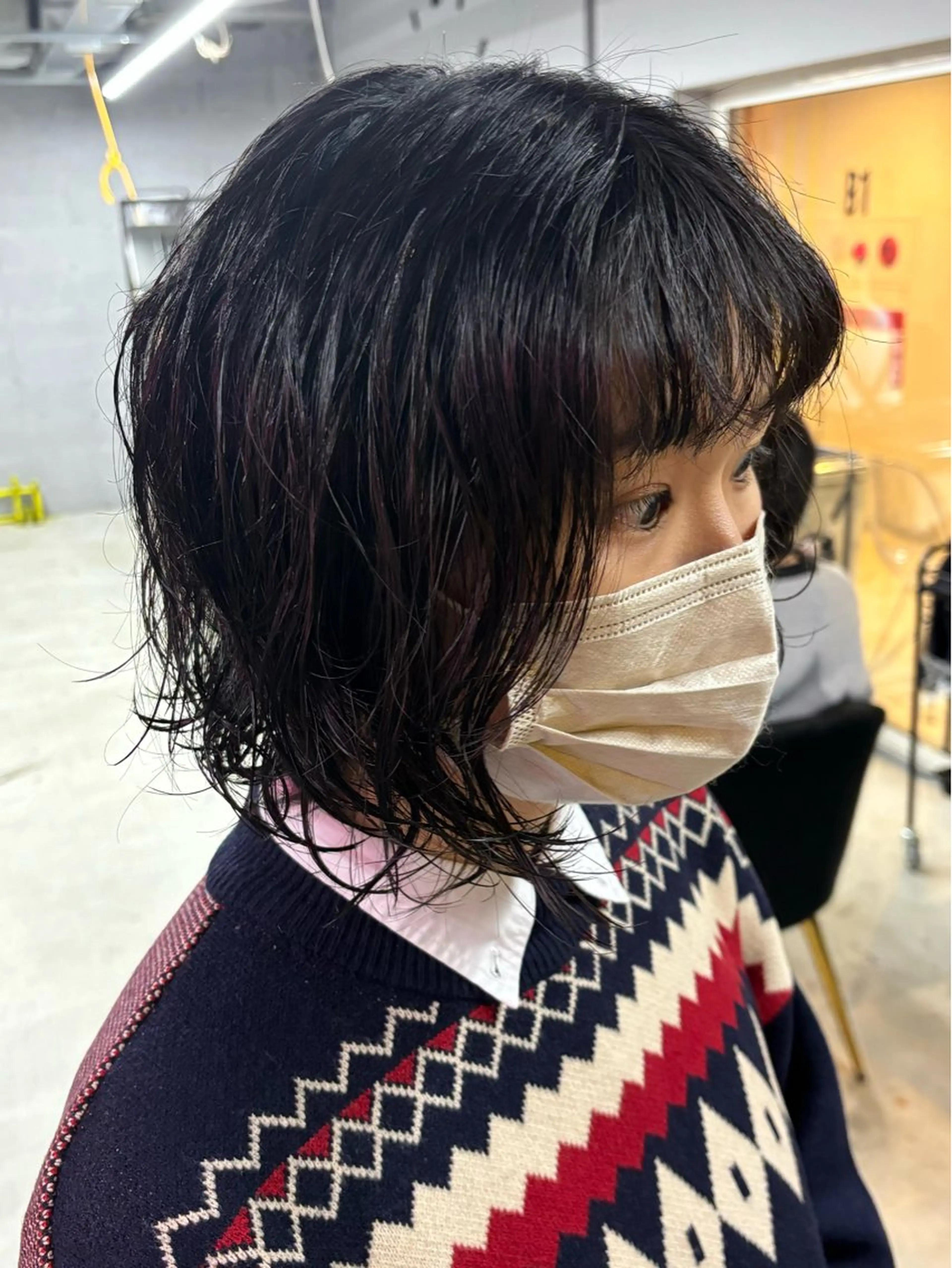 ショート パーマ ボブ くせ毛 パーマ 札幌パーマ/ レイヤー/後藤海音のヘアスタイル