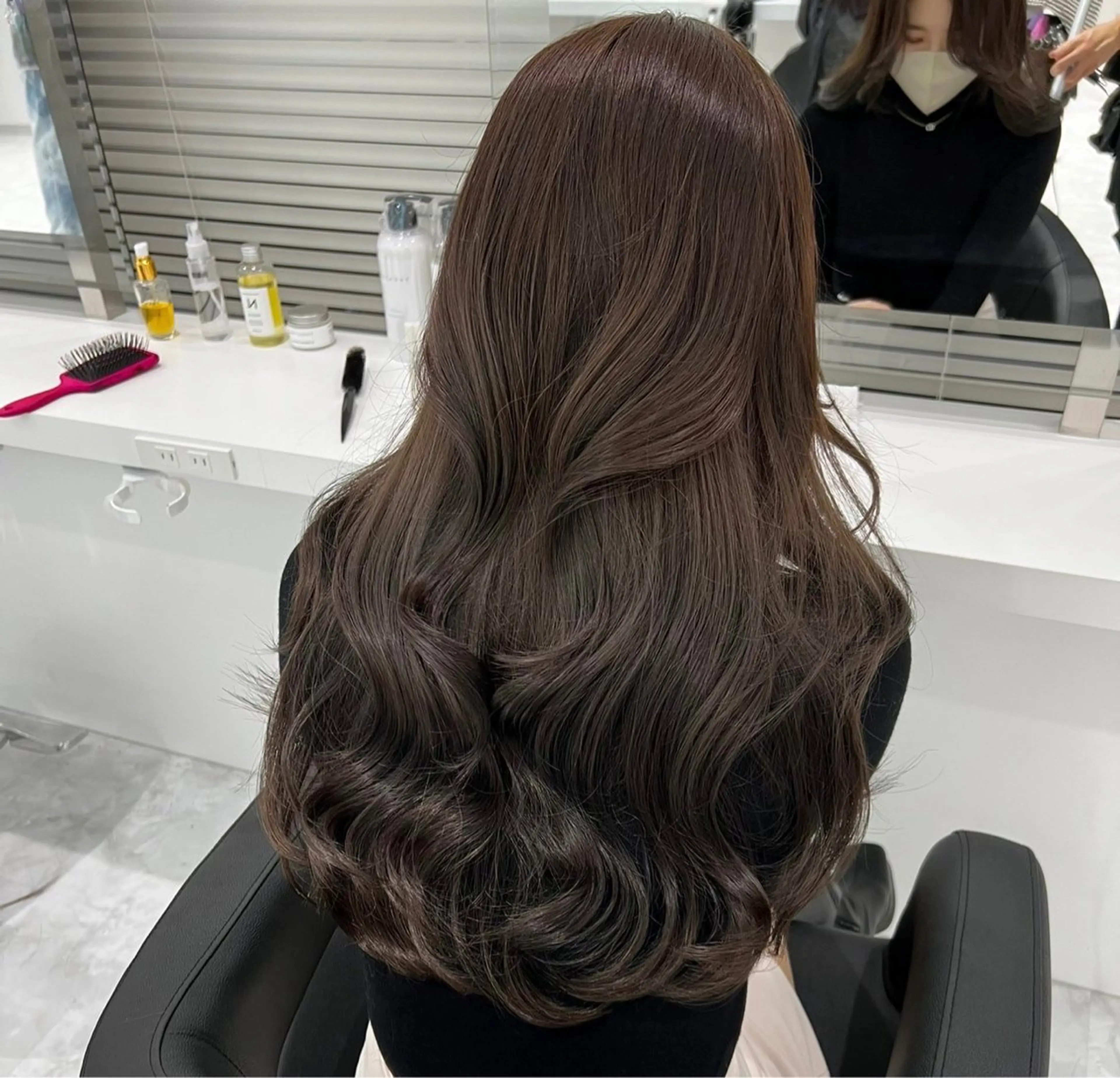 ロング カット ヘアカラー トリートメント ヘアセット まつパ/ケア ブリーチ/sEnAのヘアスタイル