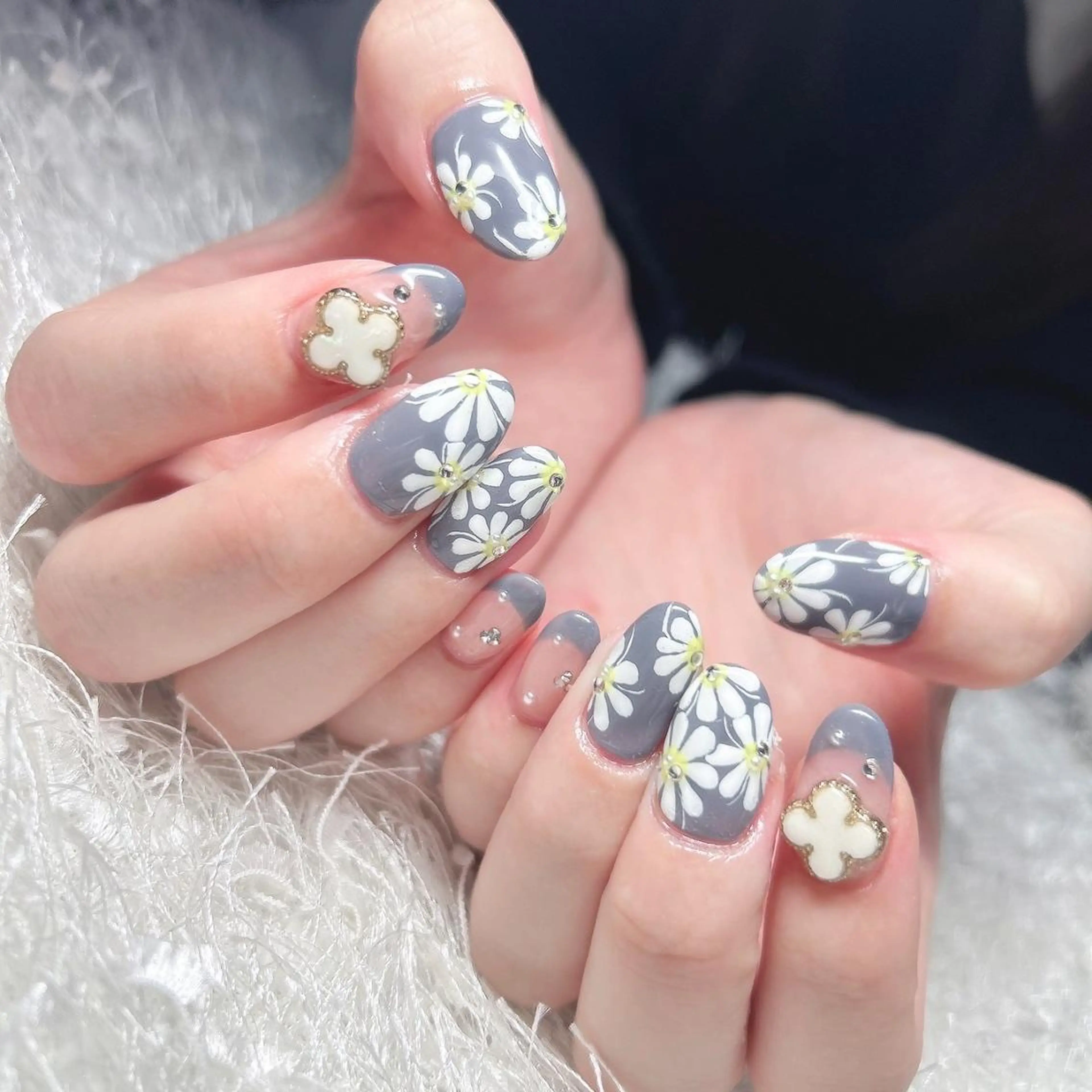 ネイル 長さ出し フレンチネイル ジェルネイル グラデーション 韓国ネイル ハンドネイル Nail&eye Belire 新宿のネイルデザイン
