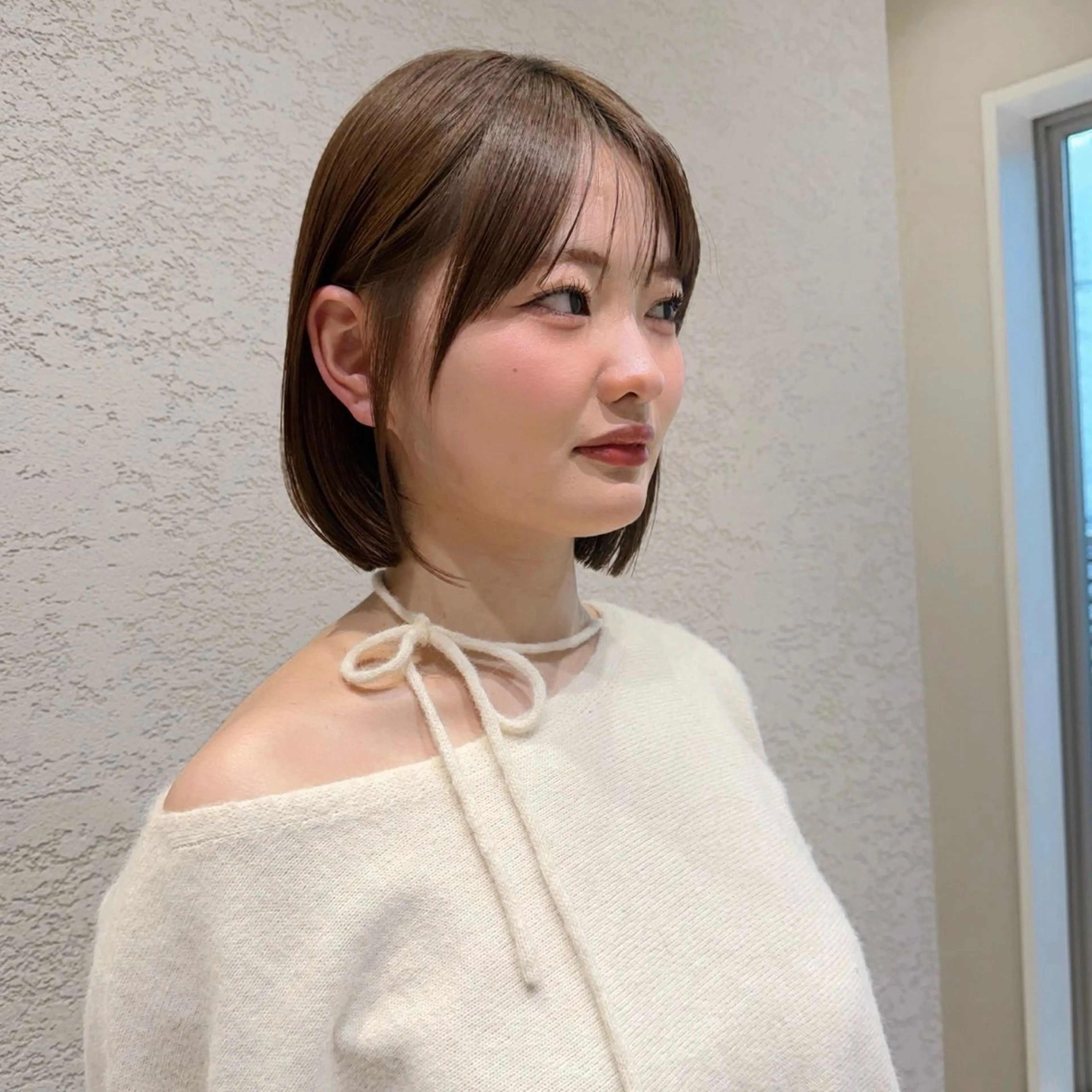 ミディアム カラー 似合わせカット カット ヘアカラー トリートメント レイヤー/髪質改善 Lond ambreのヘアスタイル