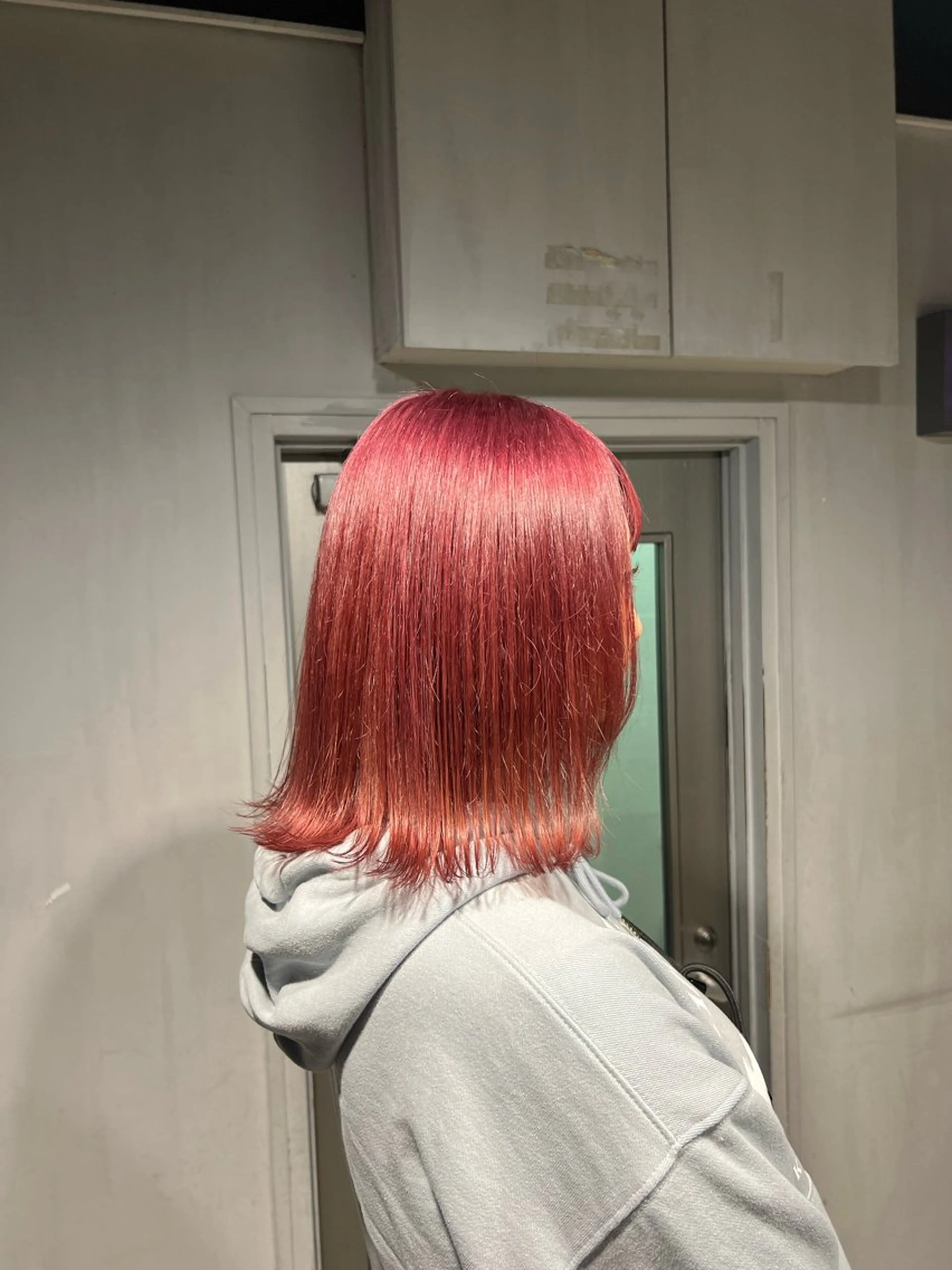 ミディアム カラー ブリーチ ピンクカラー ヘアカラー トリートメント NANAMI🩵 大人可愛い韓国ヘアのヘアスタイル