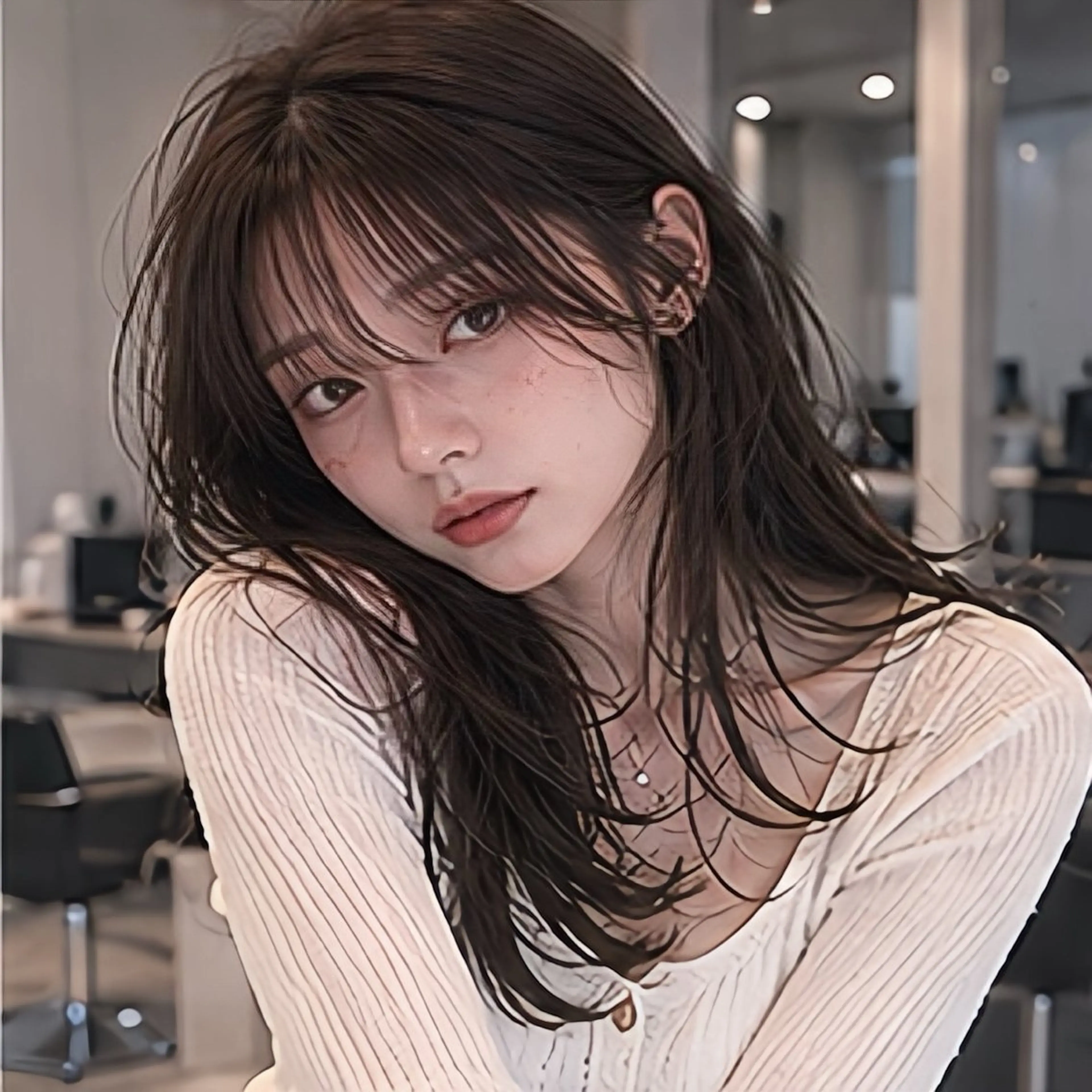 カラー ヘアカラー トリートメント 池袋/前髪/顔周り 🎀髪質改善おばかんのヘアスタイル