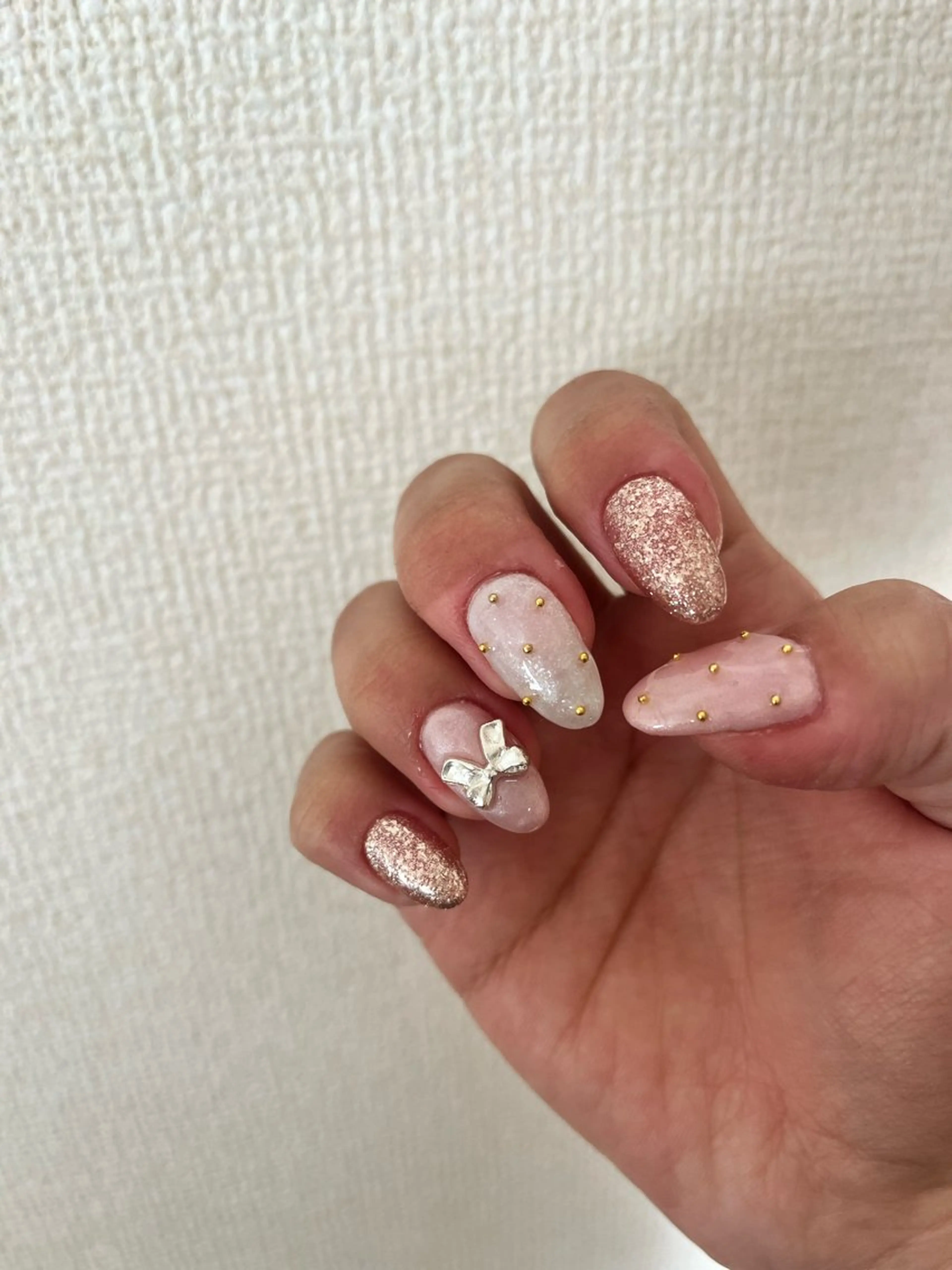 ネイル ピンク ホワイト Malo nailのネイルデザイン