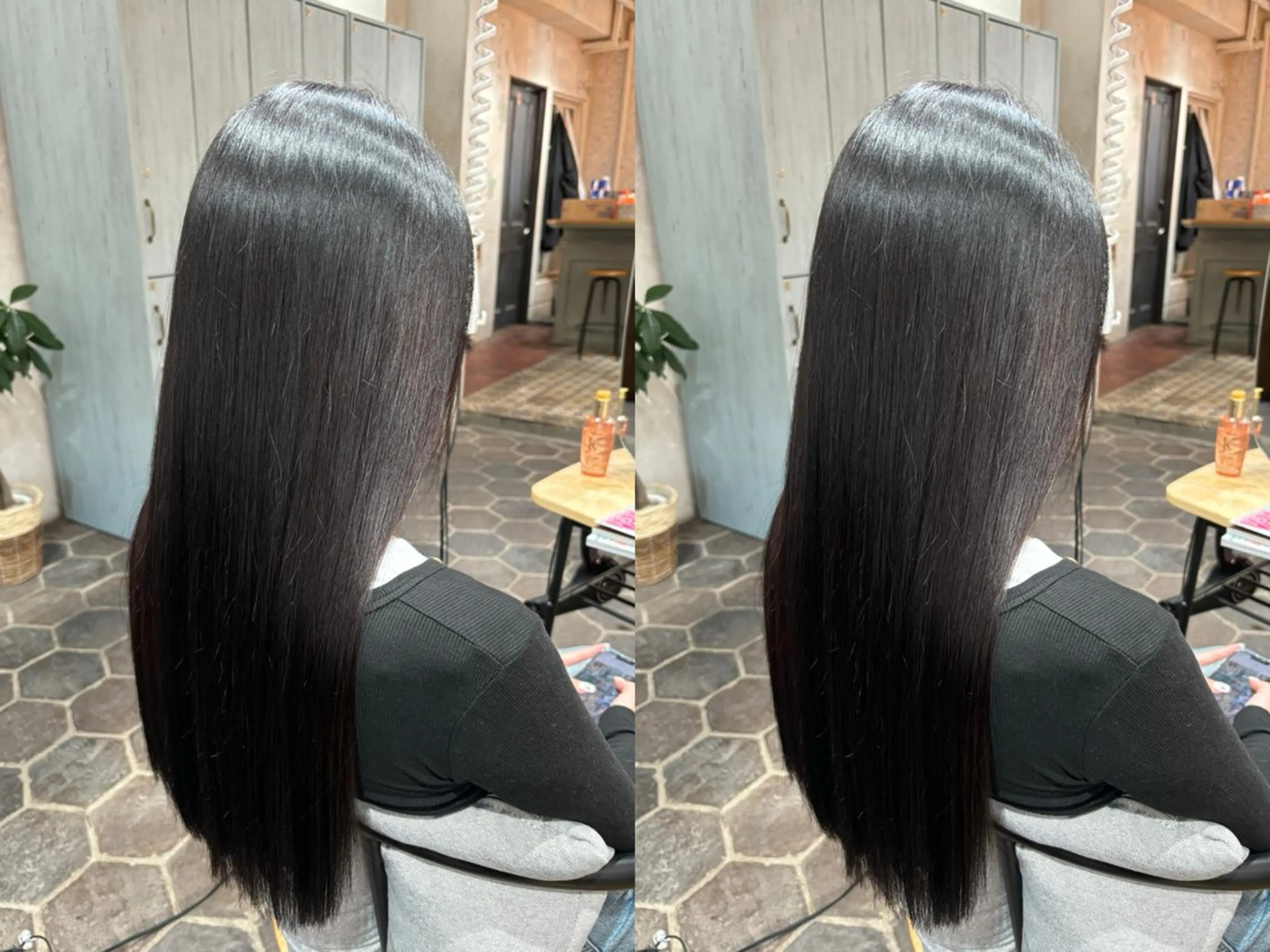 ロング カラー ヘアカラー トリートメント SAKI⭐️ブリーチ ・艶カラー⭐️のヘアスタイル