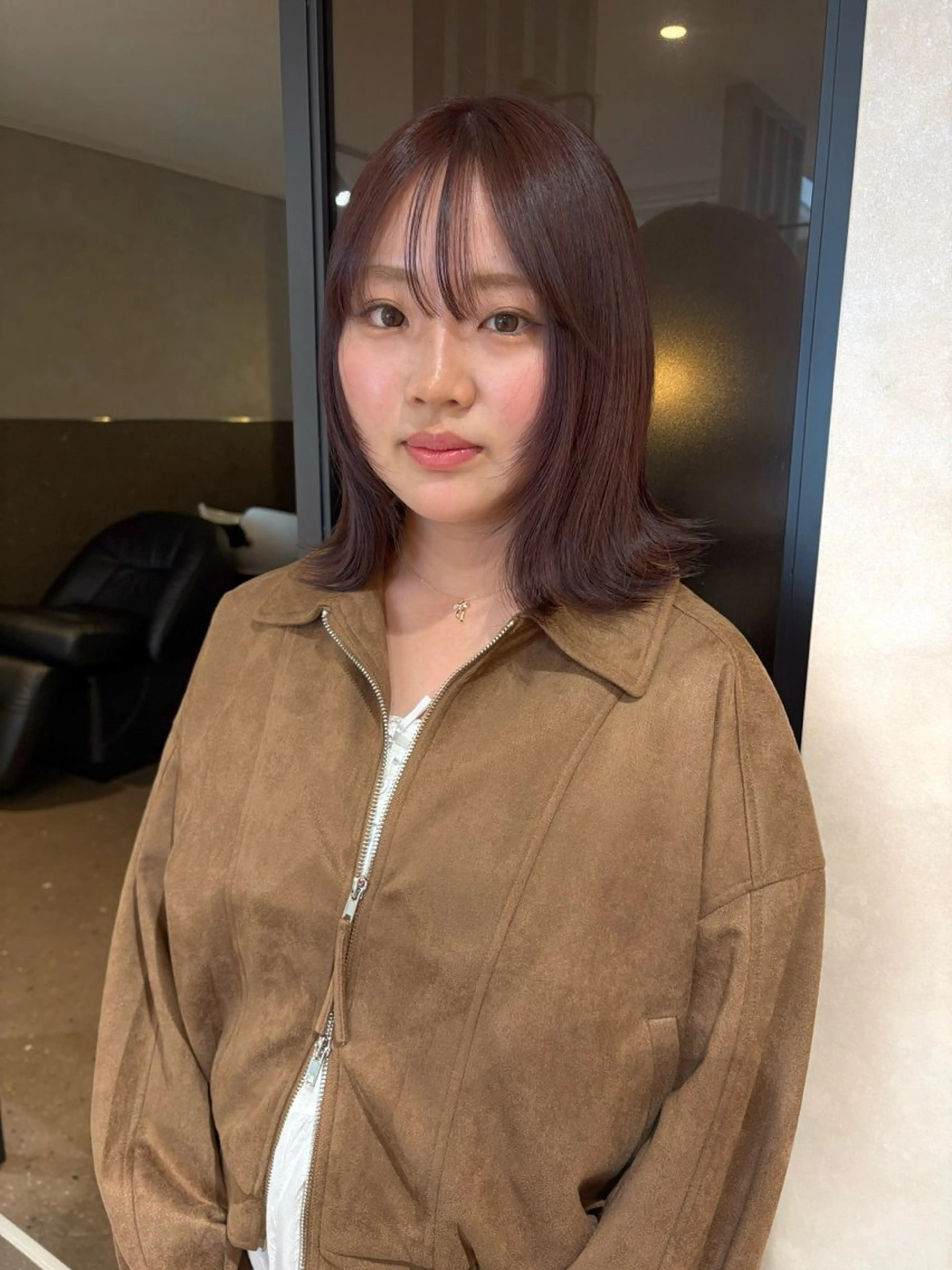 ミディアム カラー ラベンダーカラー ピンクカラー miyu ♡のヘアスタイル