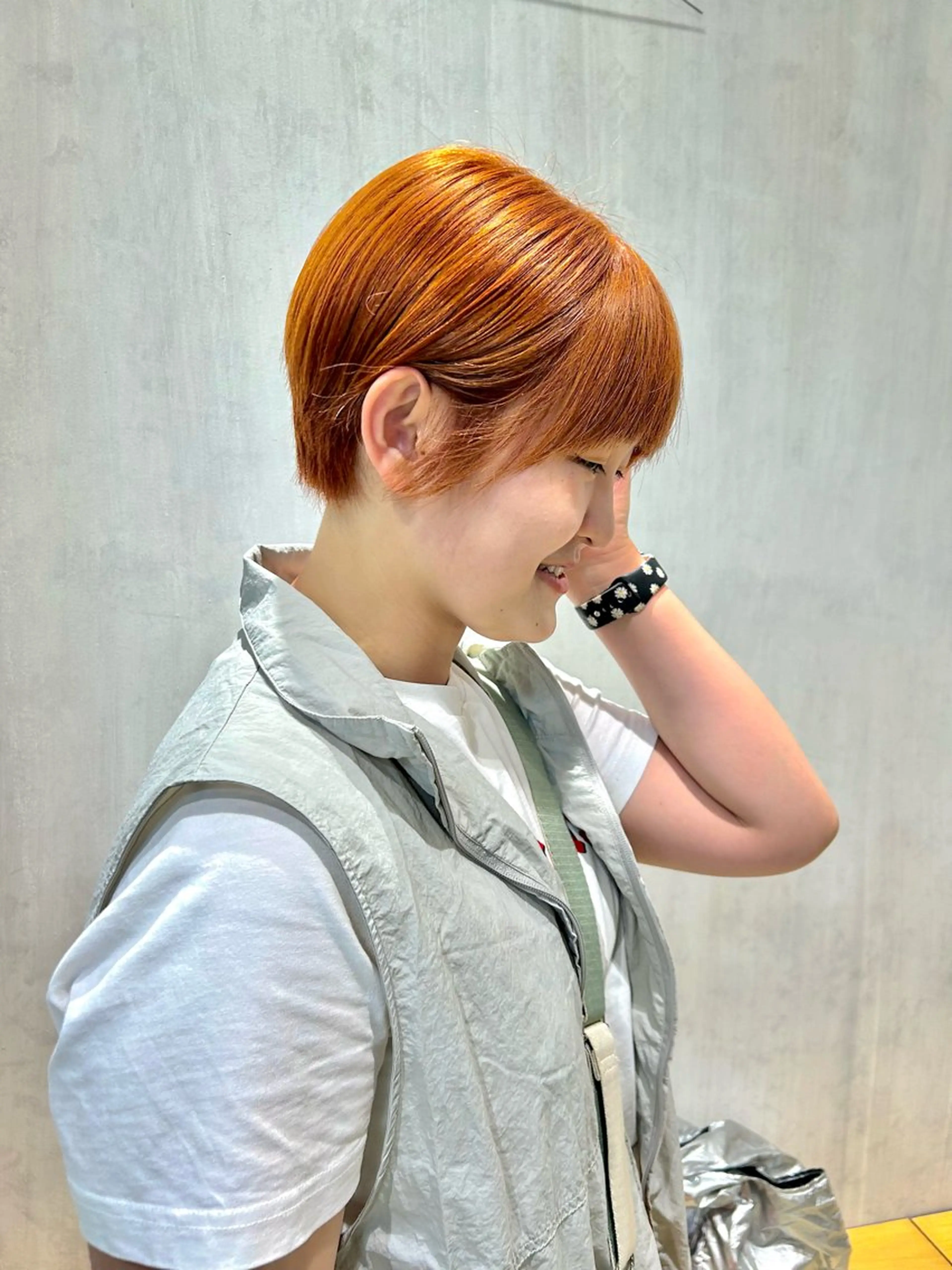 ショート ショートヘア レイヤーカット/ツヤ 縮毛矯正/アチワのヘアスタイル
