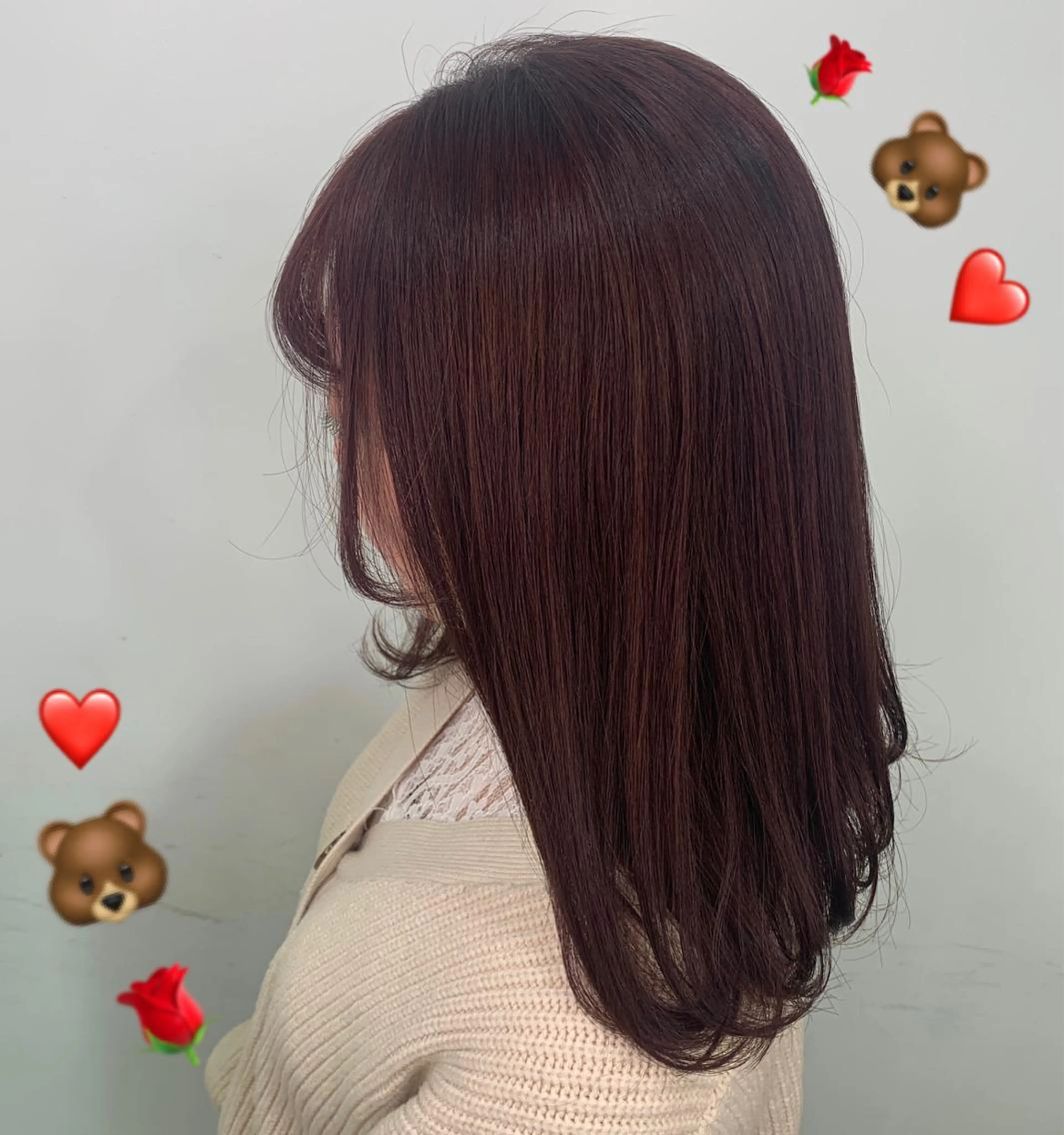 セミロング カラー ヘアアレンジ TSUNA 🌙 Lim 五反田のマツエク・マツパデザイン
