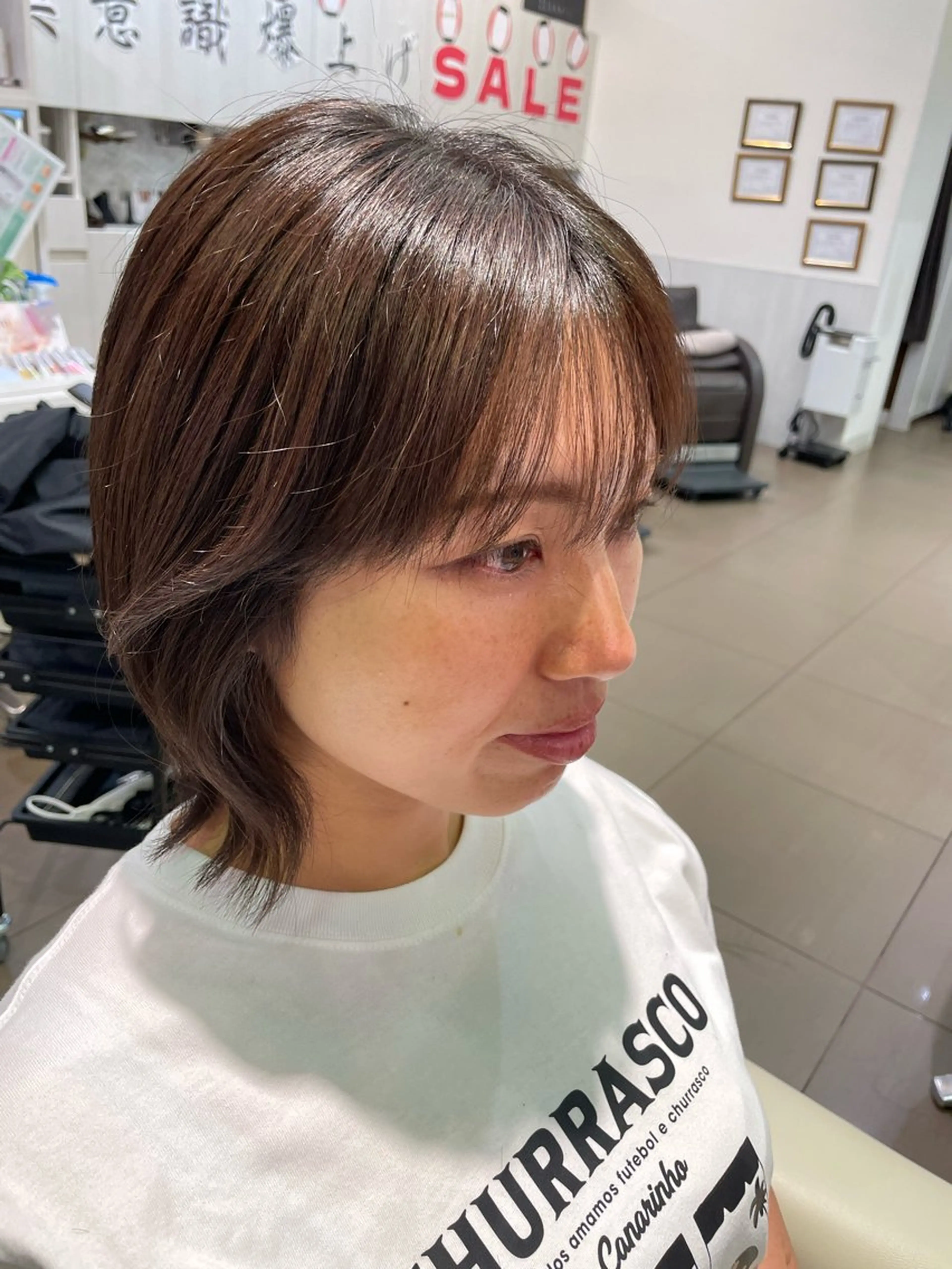 ミディアム カラー 外ハネヘア jouir_ yukiのヘアスタイル