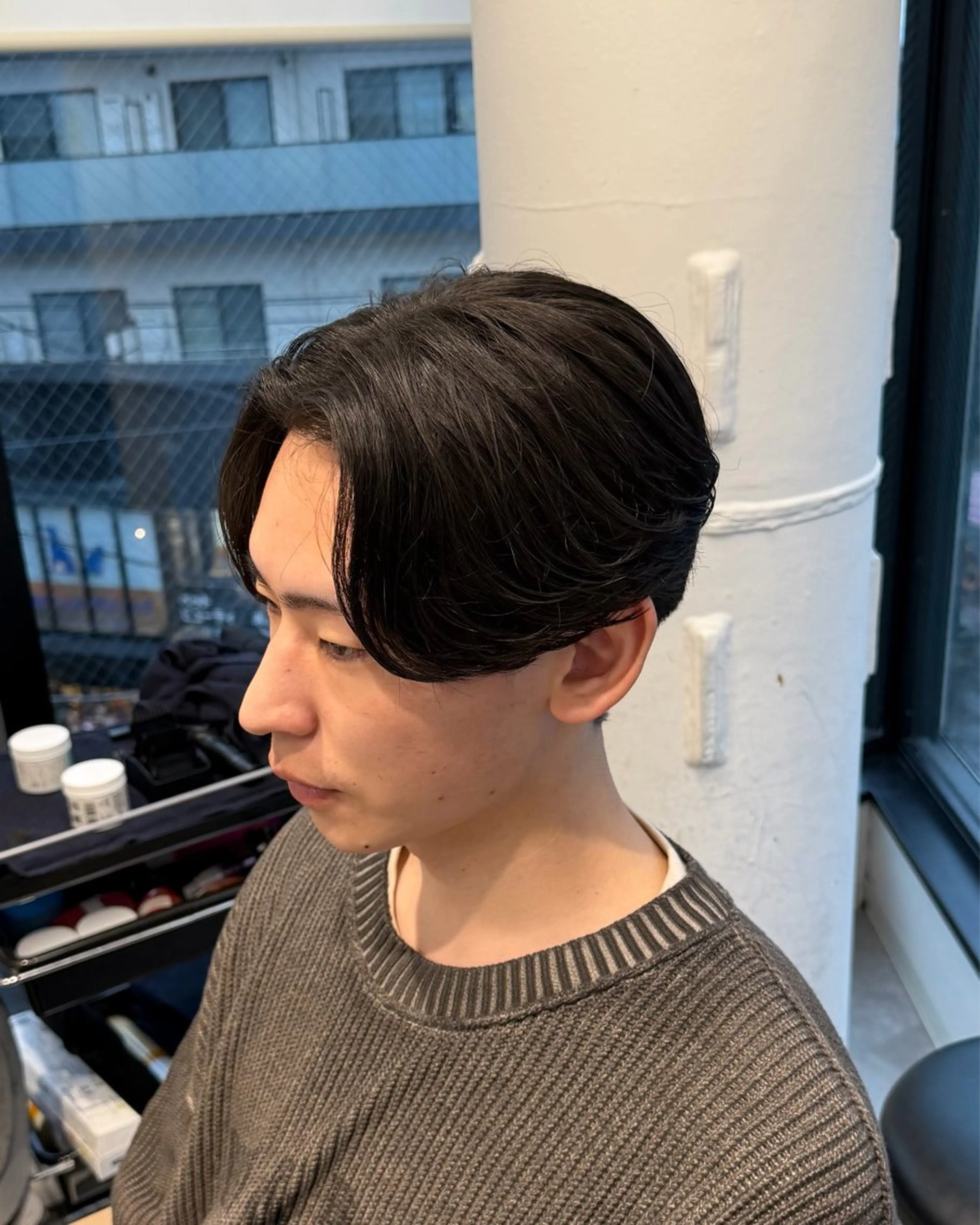 ショート パーマ メンズ センターパート パーマ 下北沢／メンズ/ メンズパーマ/優樹のヘアスタイル