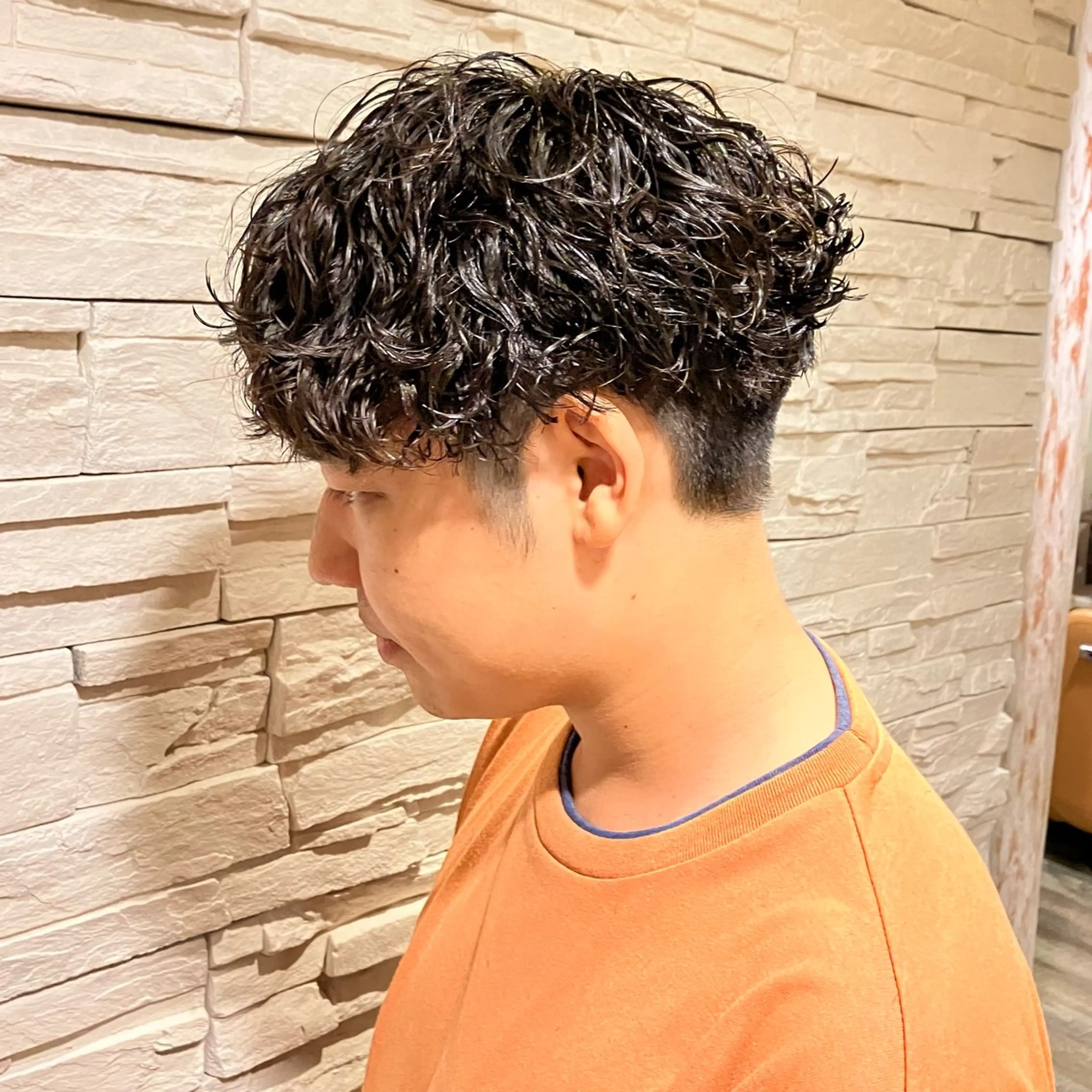 ショート パーマ メンズ メンズパーマ ツイストスパイラルパーマ スパイラルパーマ カット パーマ hair make an nico(ヘアーメイクアンニコ)所属・森田 研司のヘアスタイル