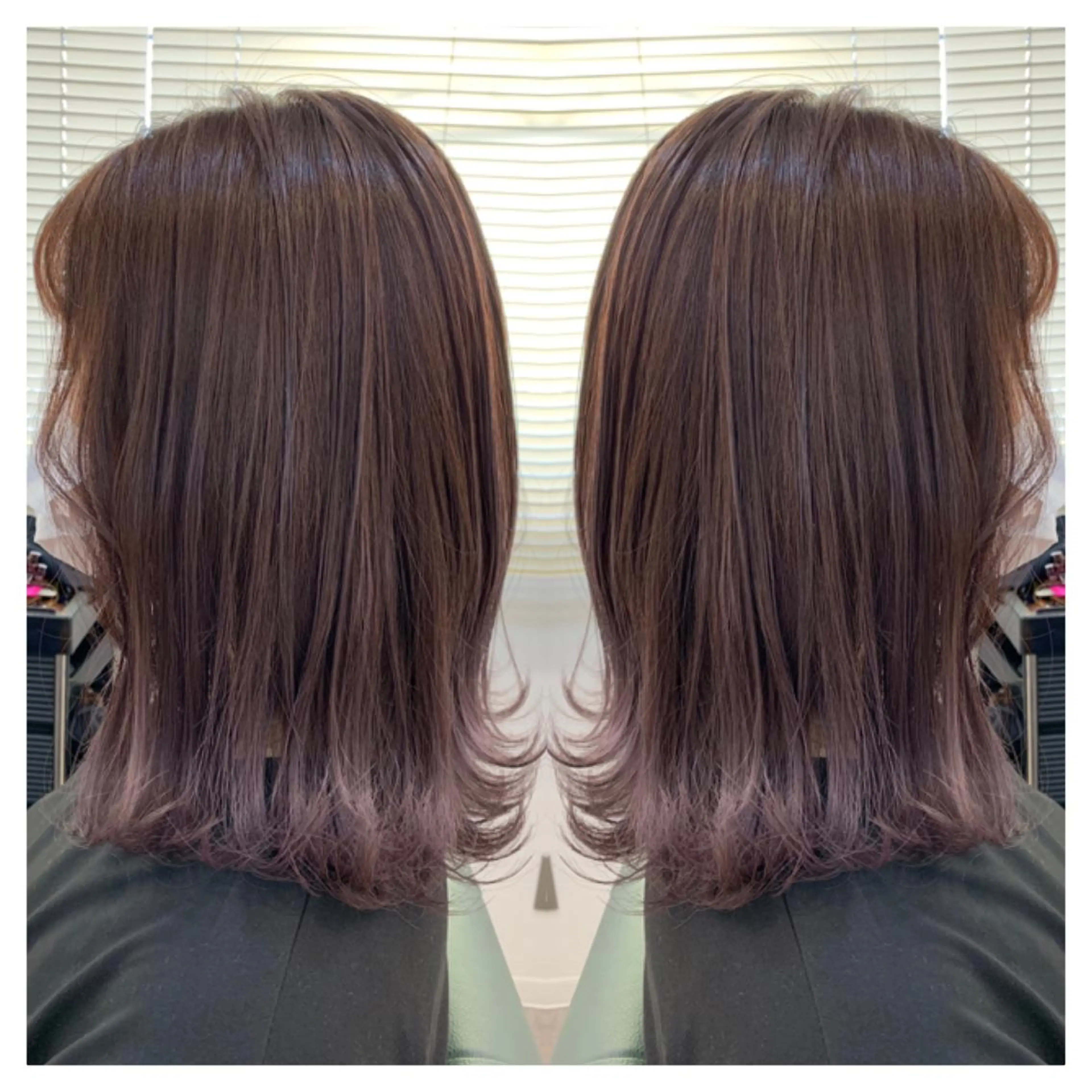 ミディアム カラー カット ヘアカラー トリートメント 村山 茉衣のヘアスタイル