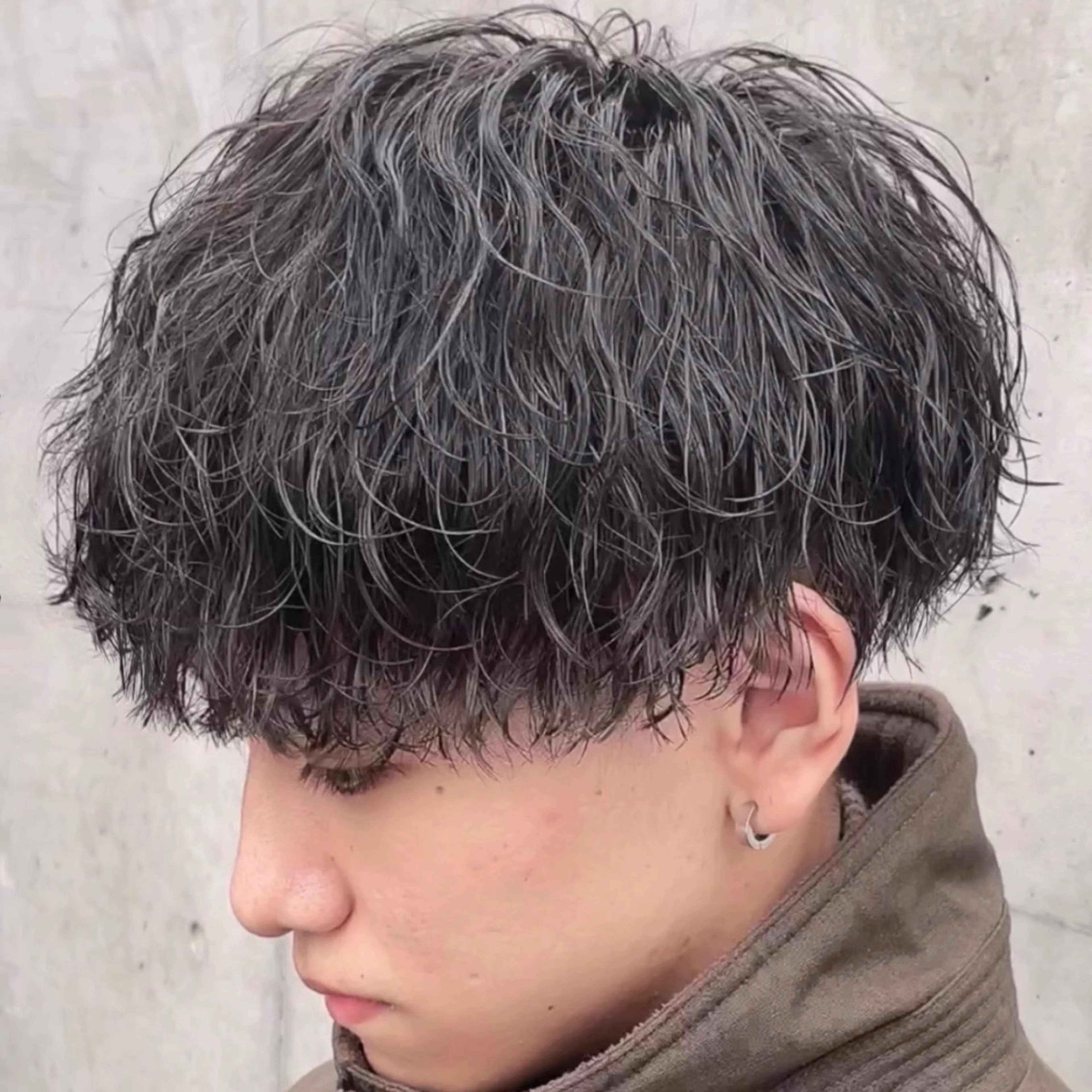 ミディアム パーマ ヘアアレンジ メンズ fifth 石川 凪のヘアスタイル