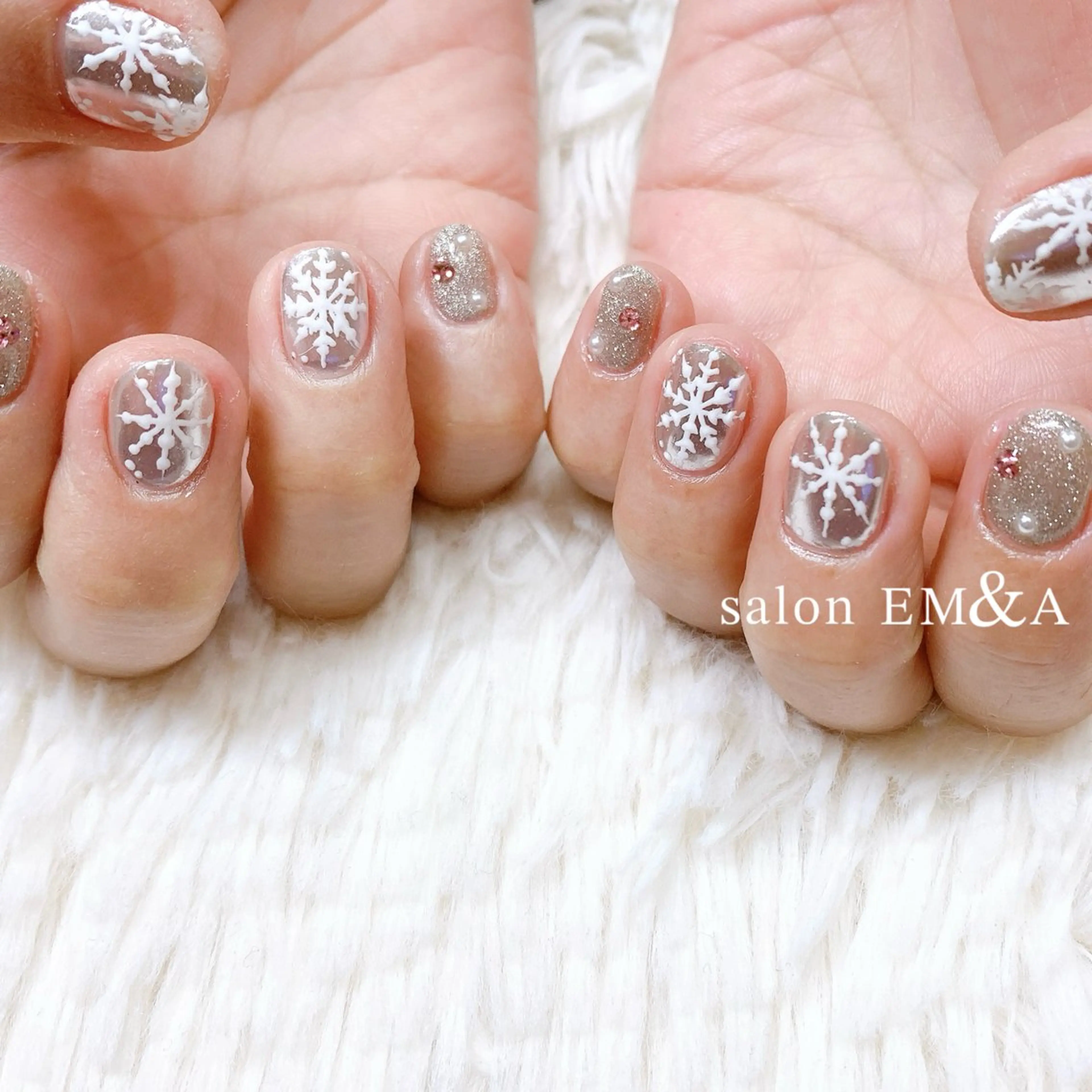 ネイル 冬ネイル salon EM&A emiのネイルデザイン