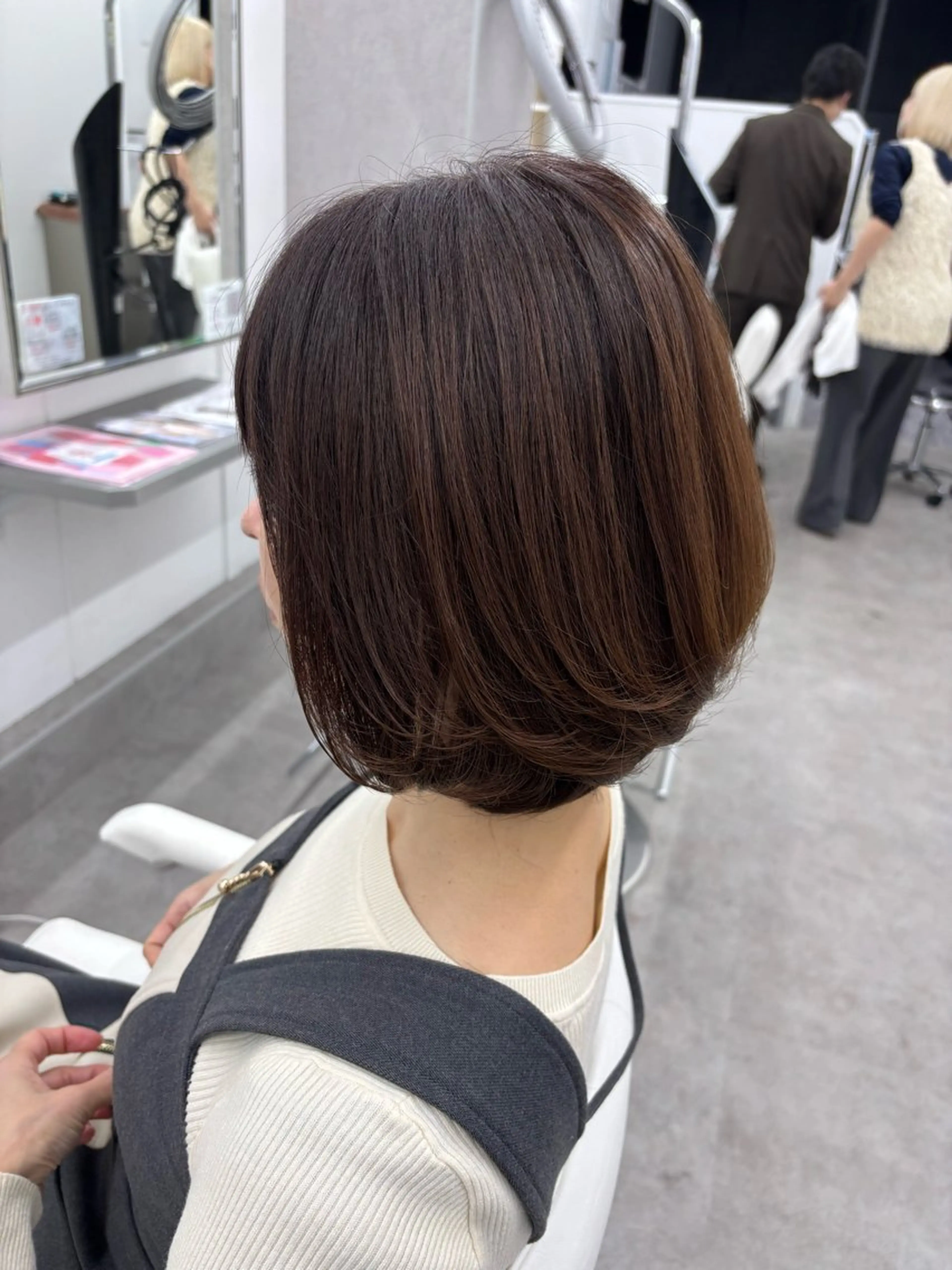 ミディアム カット ヘアカラー 関山浩平ショート /ボブ/ヘアセットのヘアスタイル