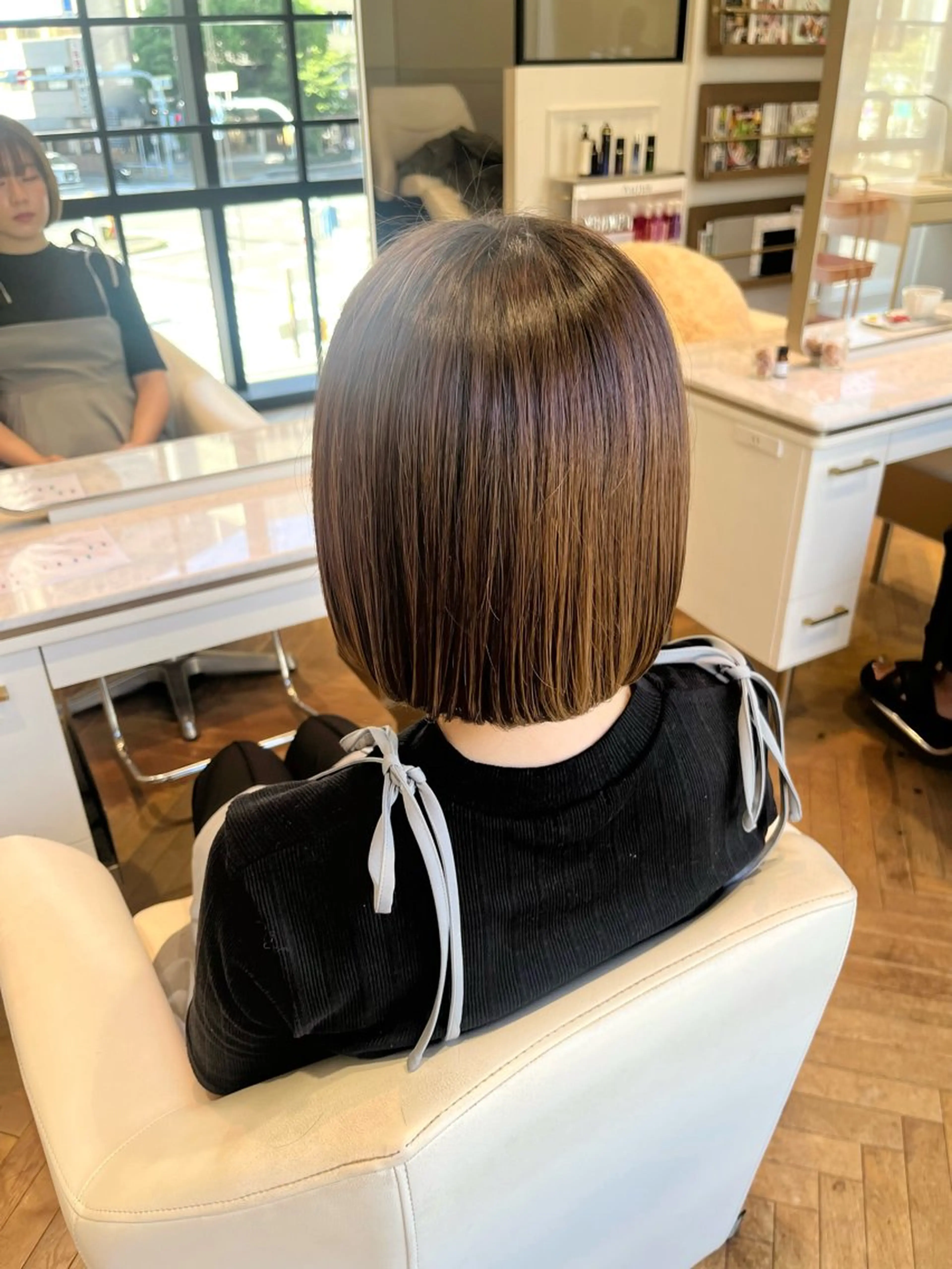 ミディアム ボブ カット 阪急伊丹🫧 ahu かなうのヘアスタイル