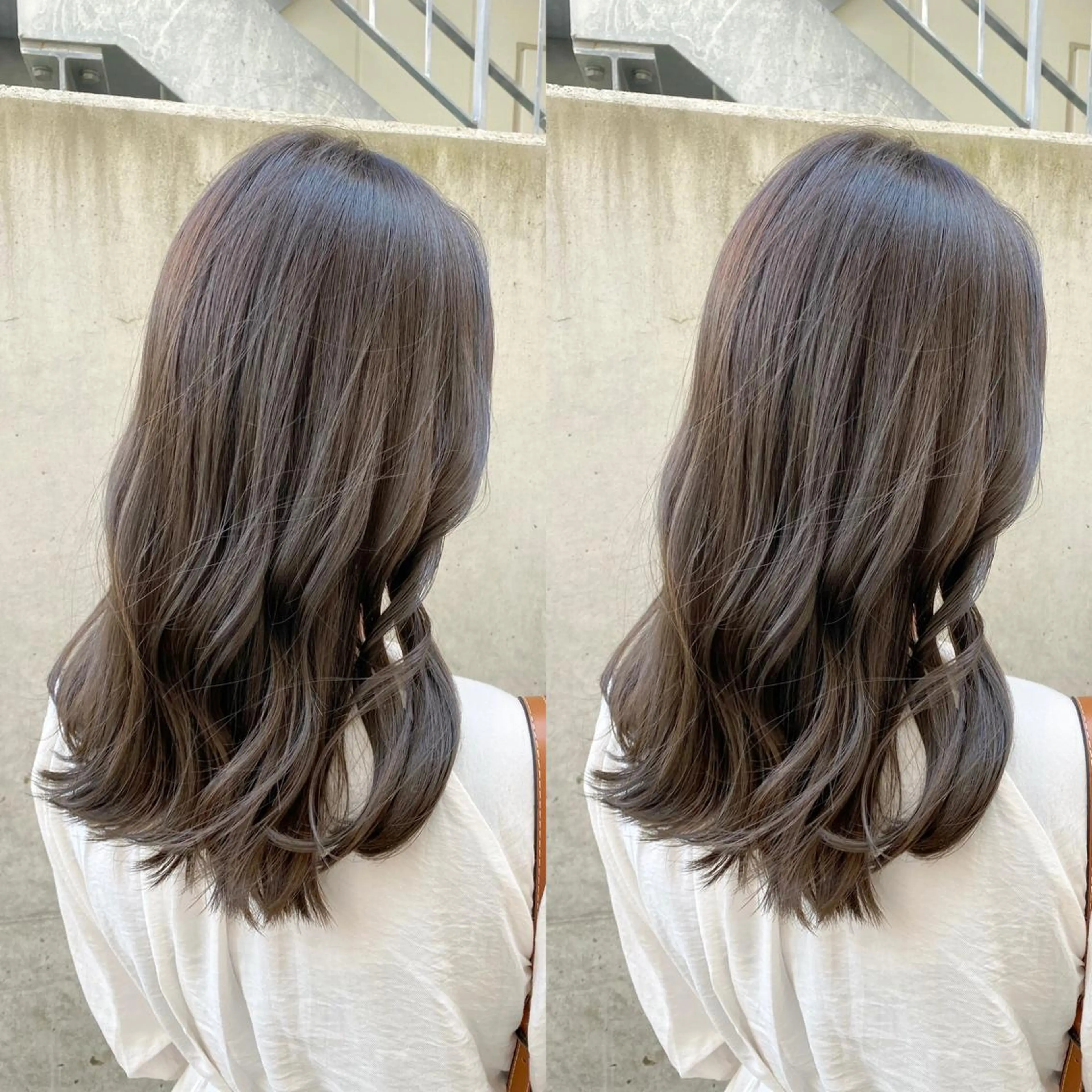 ミディアム カット ヘアカラー トリートメント レイヤーカット /透明感カラー西田のヘアスタイル