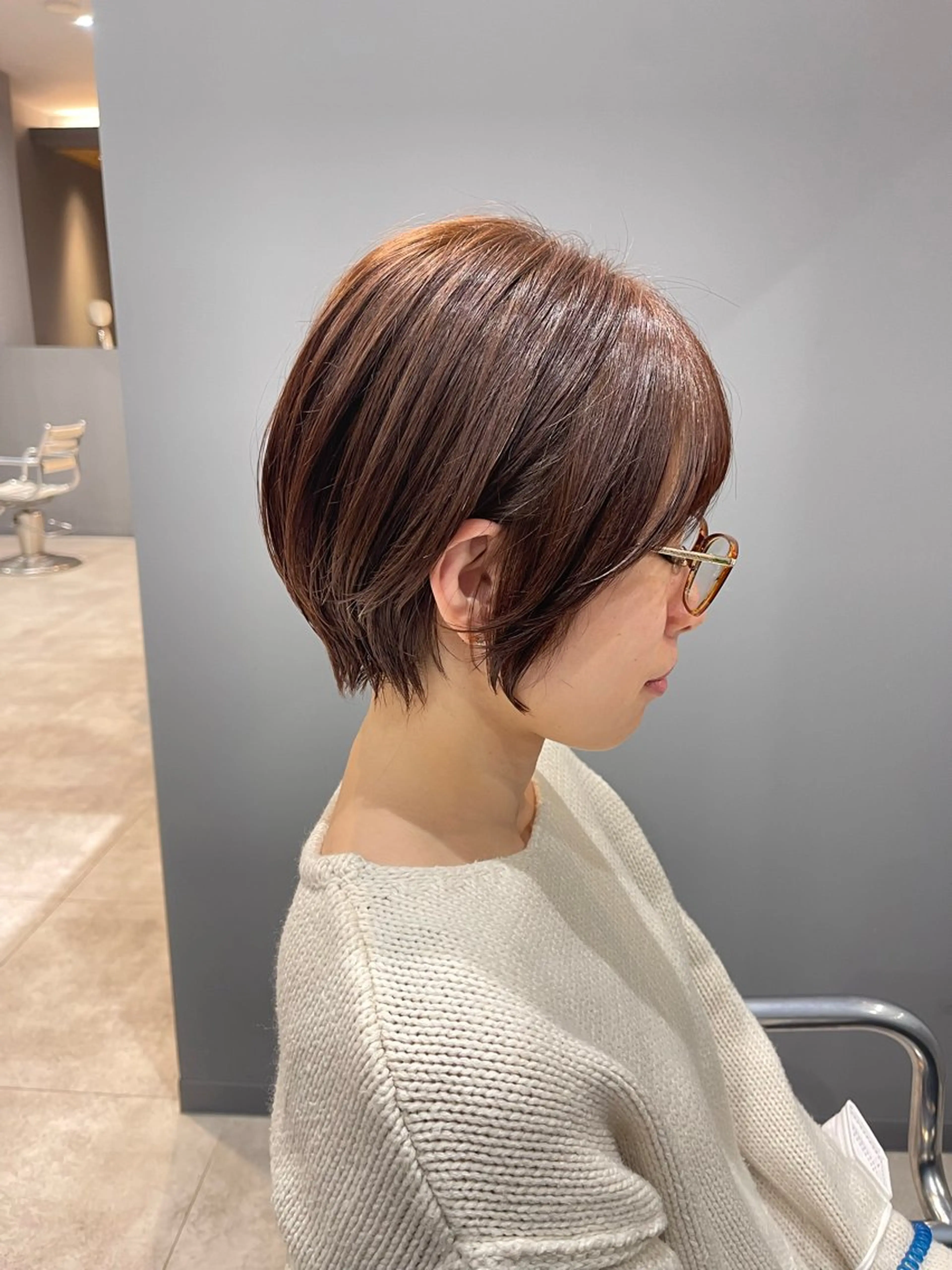 ショート カラー ショートヘア カット 石原圭悟 /ショート/艶カラーのヘアスタイル