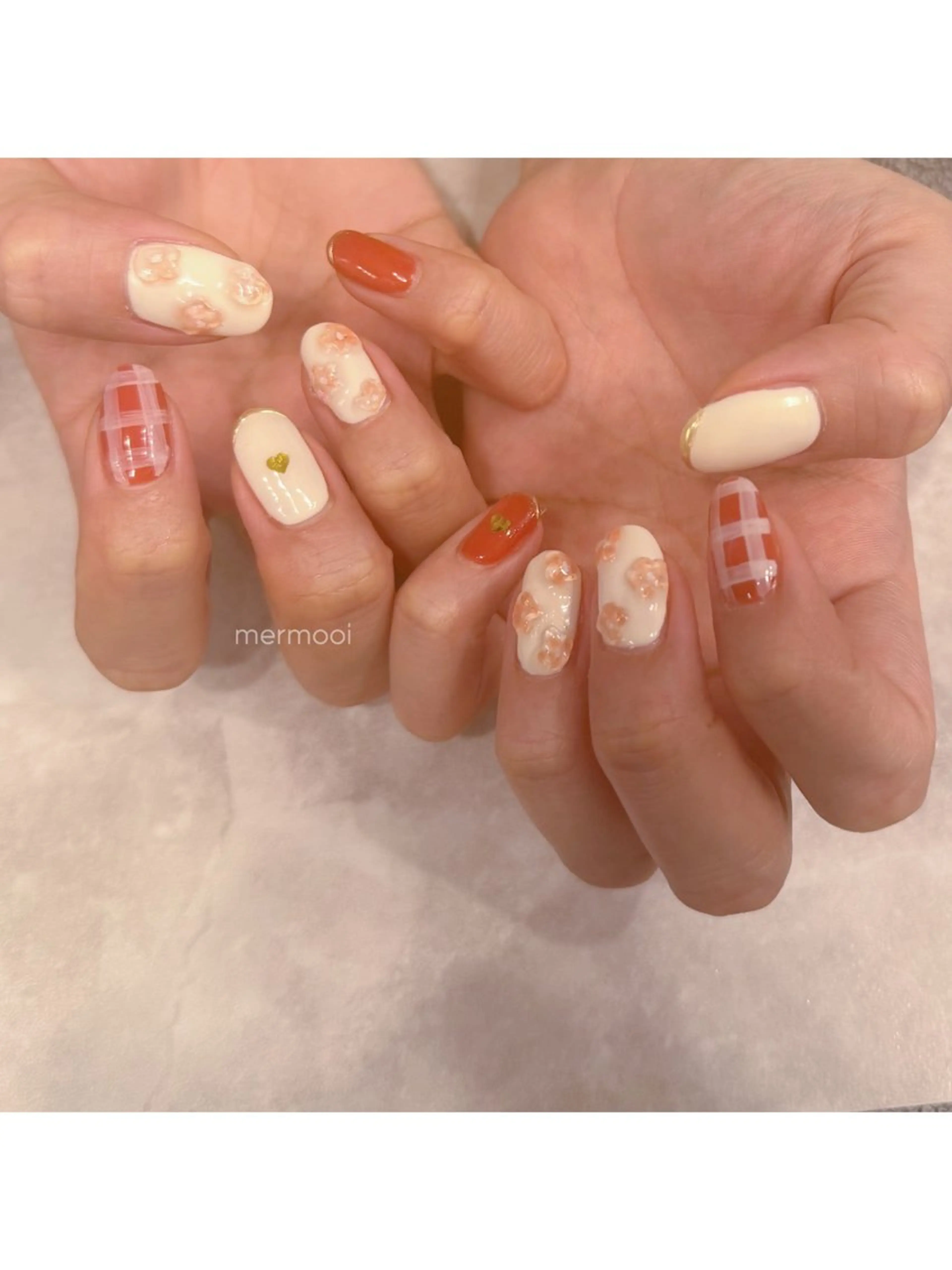 ネイル 韓国ネイル 持ち込み ニュアンスネイル ぷっくりネイル melumooi nailのネイルデザイン