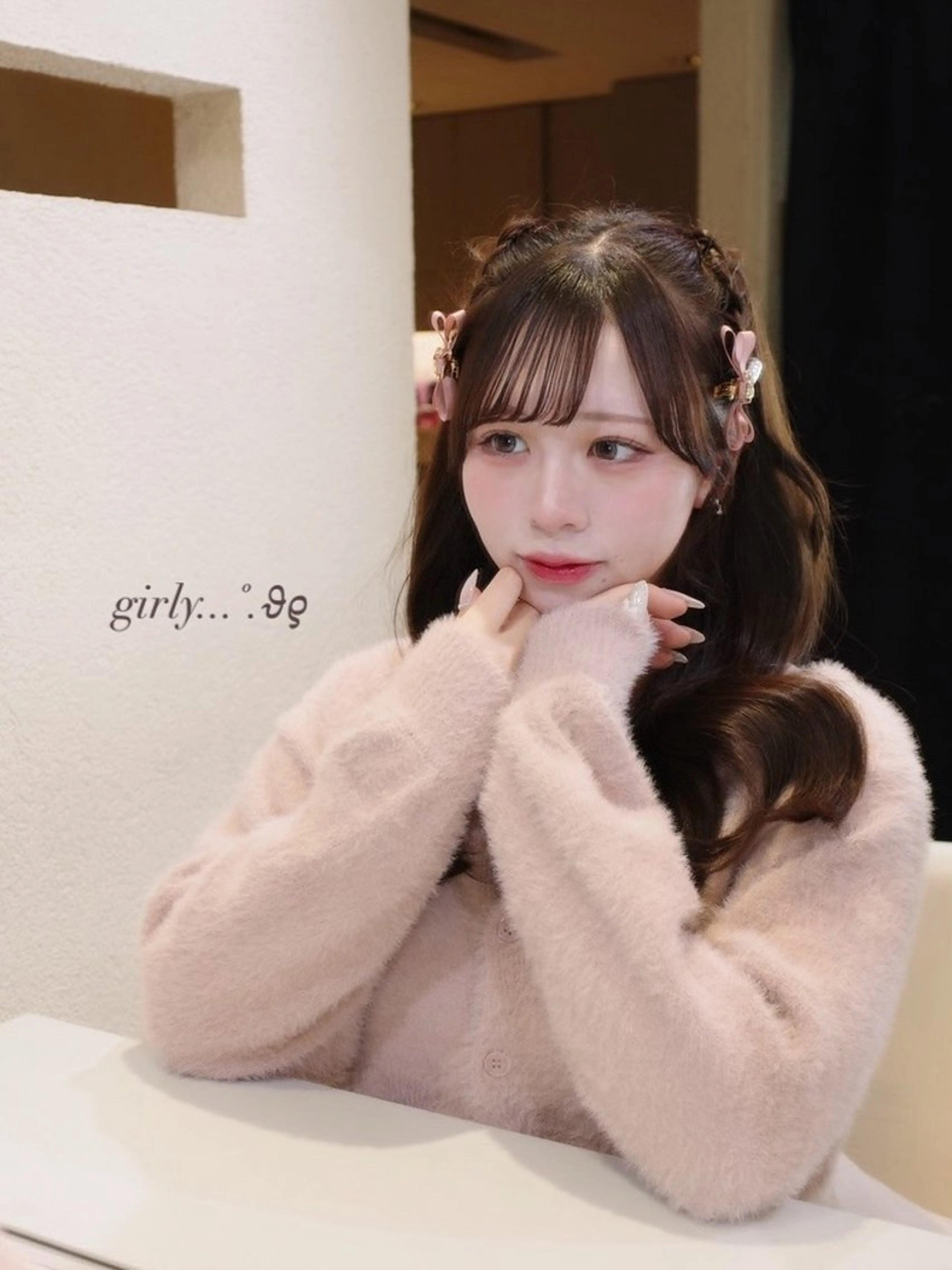 ロング 大人ガーリーベージュ カラー/新宿/ふたばのヘアスタイル