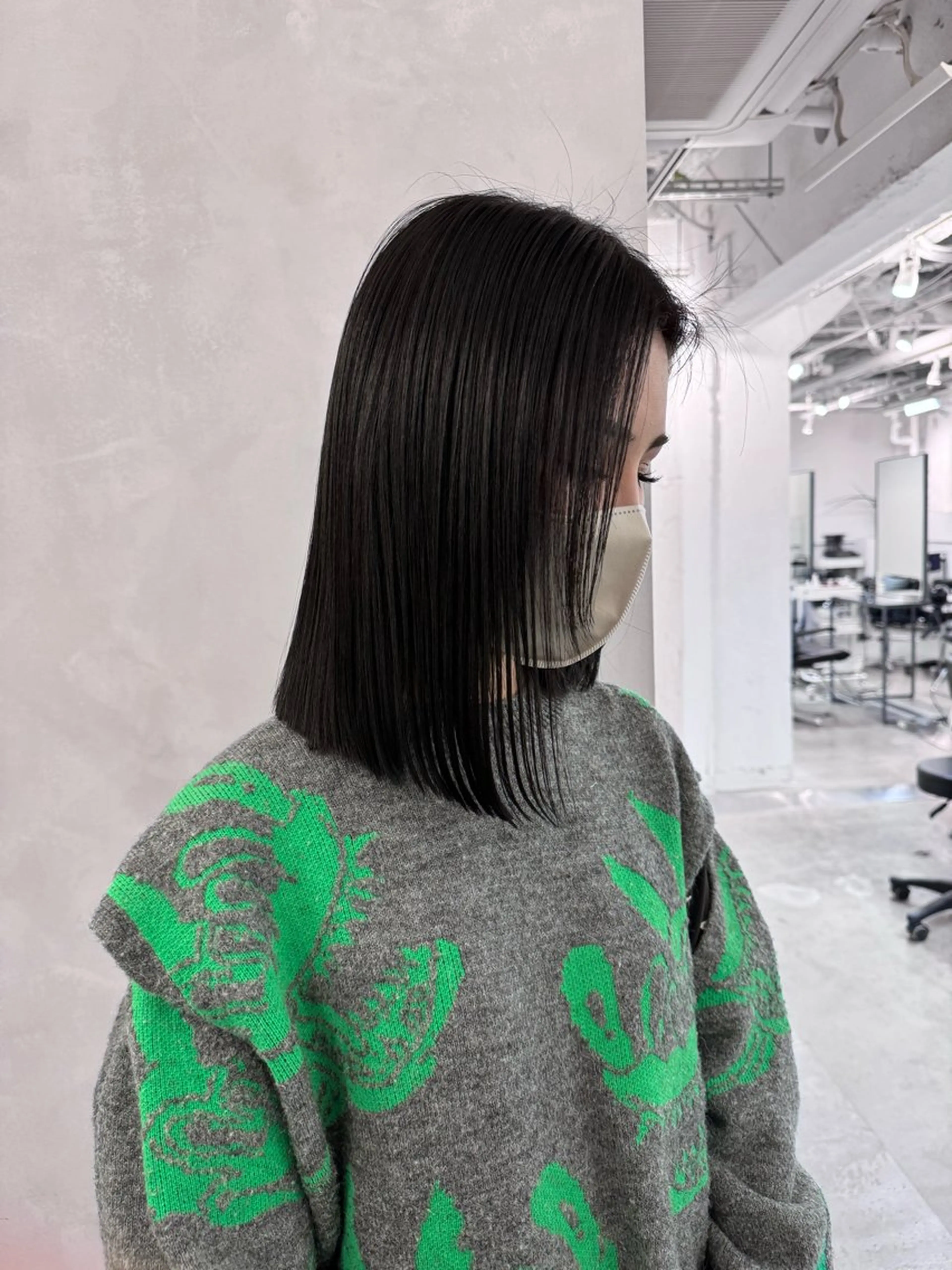 ミディアム ボブ 髪質改善 レイヤーカット カット ヘアカラー カット特化 /BLUET/新宿のヘアスタイル