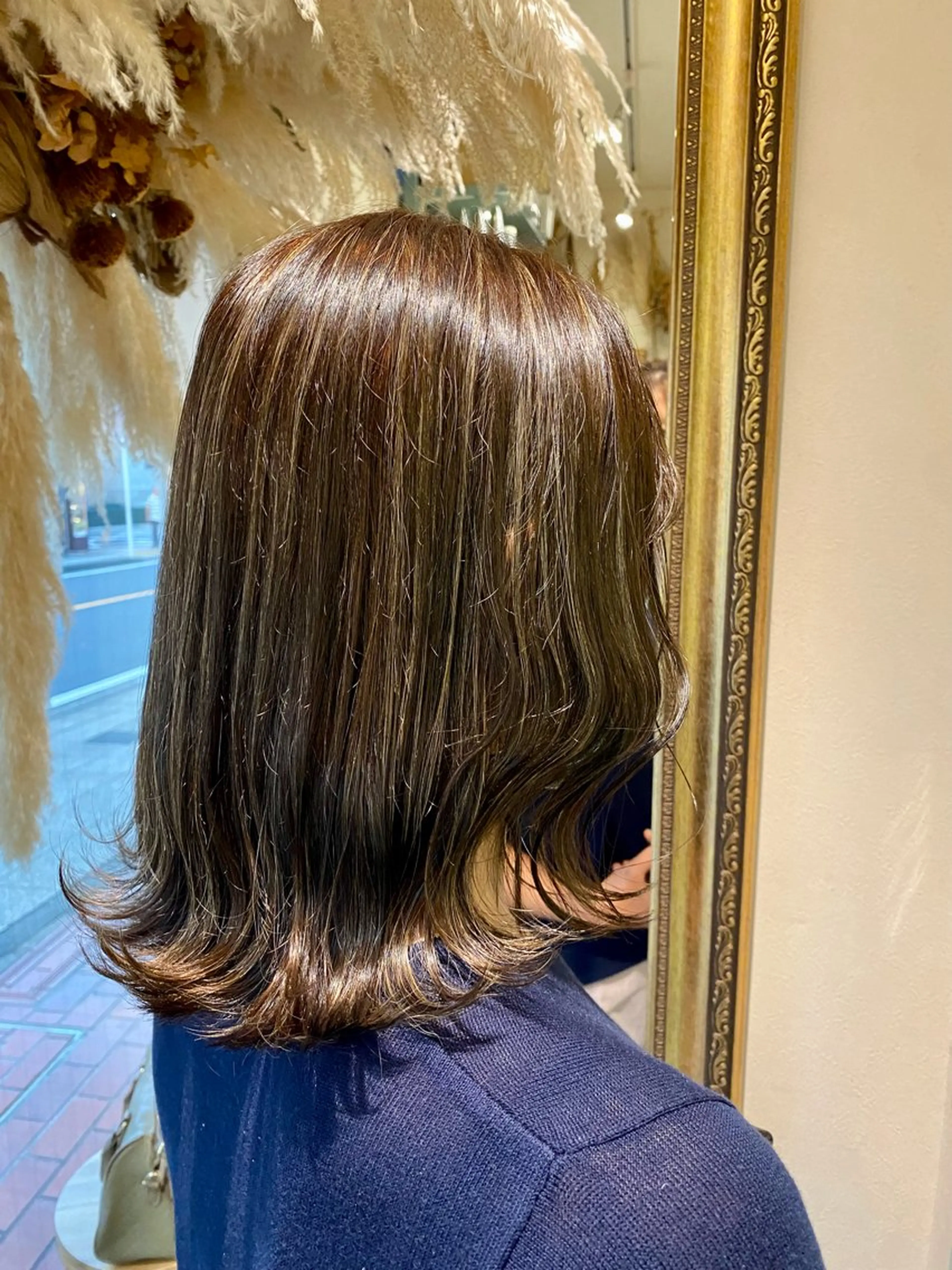 ミディアム カラー カット ヘアカラー 透明感カラー/韓国 ヘア🩶yuri🩵のヘアスタイル