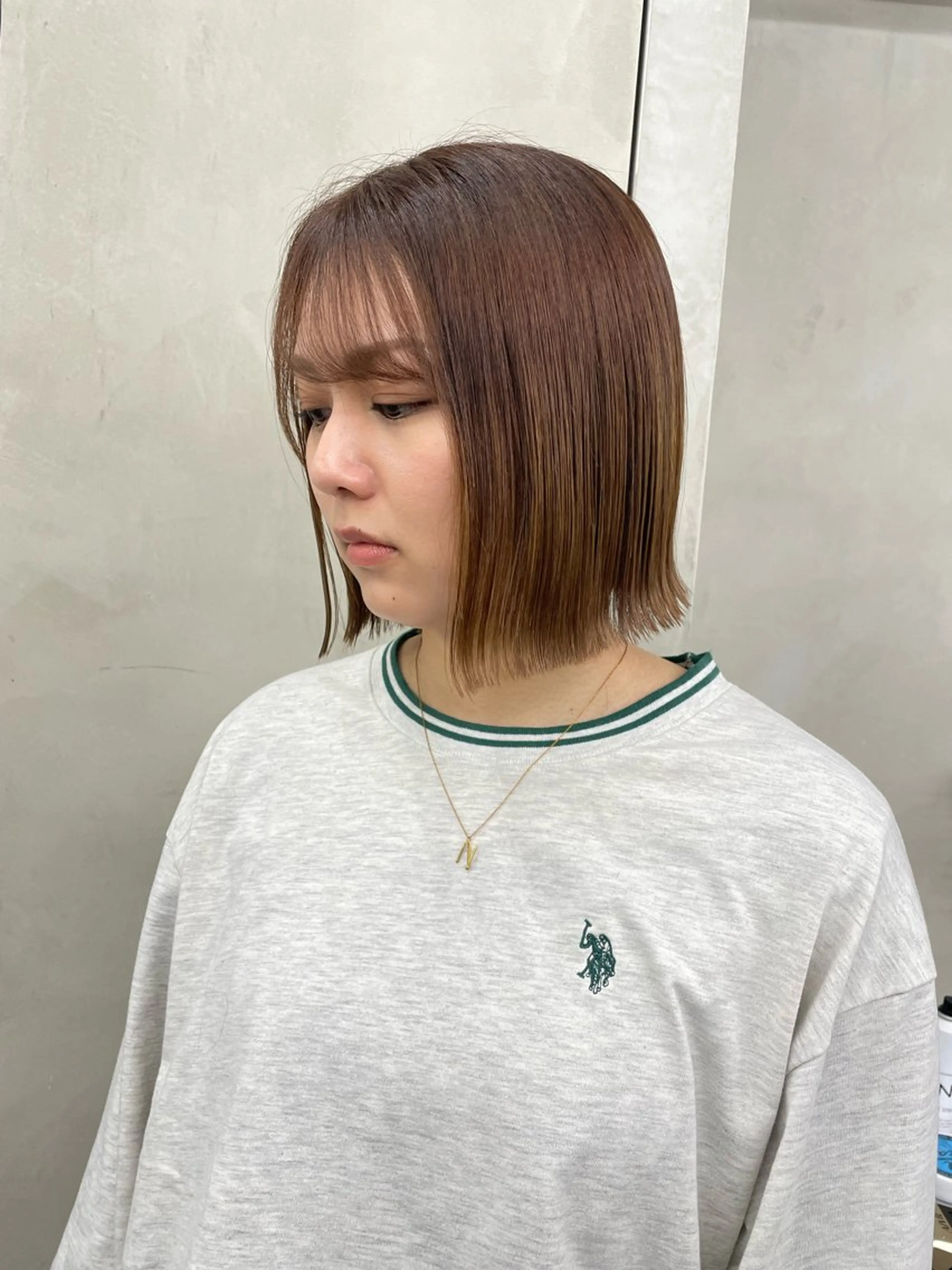 ミディアム 似合わせカット/ ハイトーン/aoiのヘアスタイル