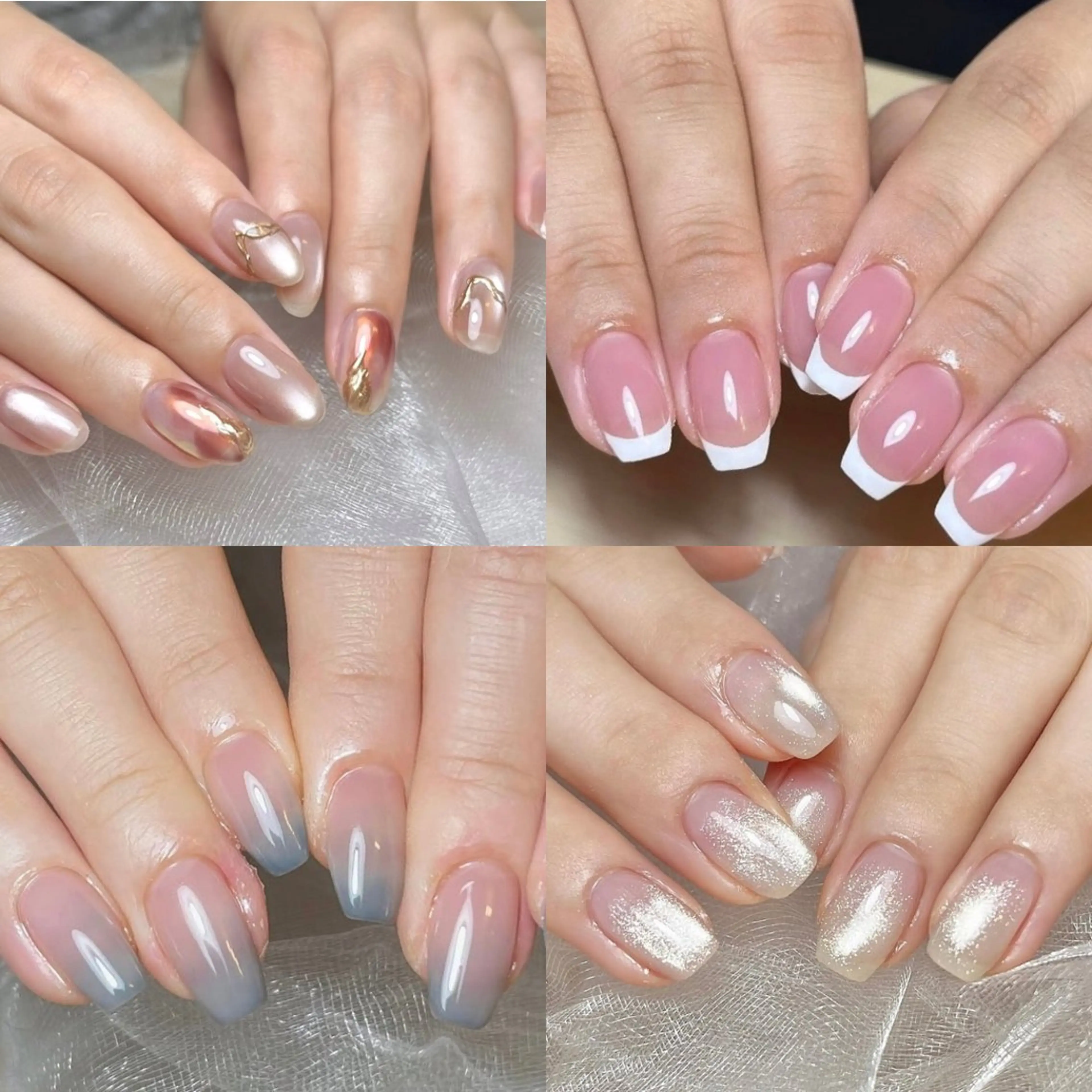 グラデ、フレンチ《ベースカラー込み》or 4本アートの写真