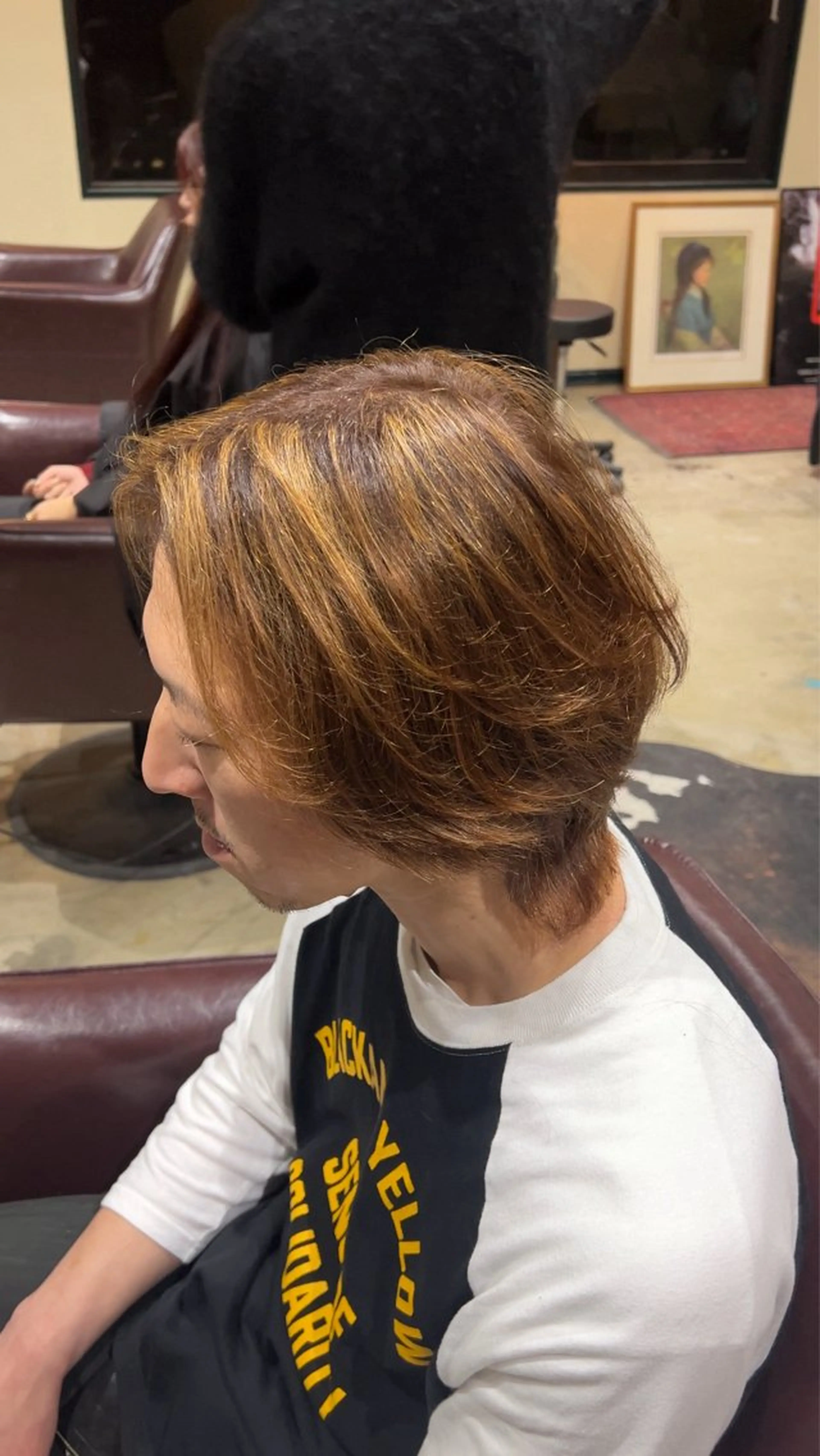 カラー パーマ メンズ メンズハイライト メンズ韓国風 メンズメッシュ メンズパーマ ハイライトカラー カット ヘアカラー パーマ メンズパーマ眉毛 特化アユム🔥のヘアスタイル