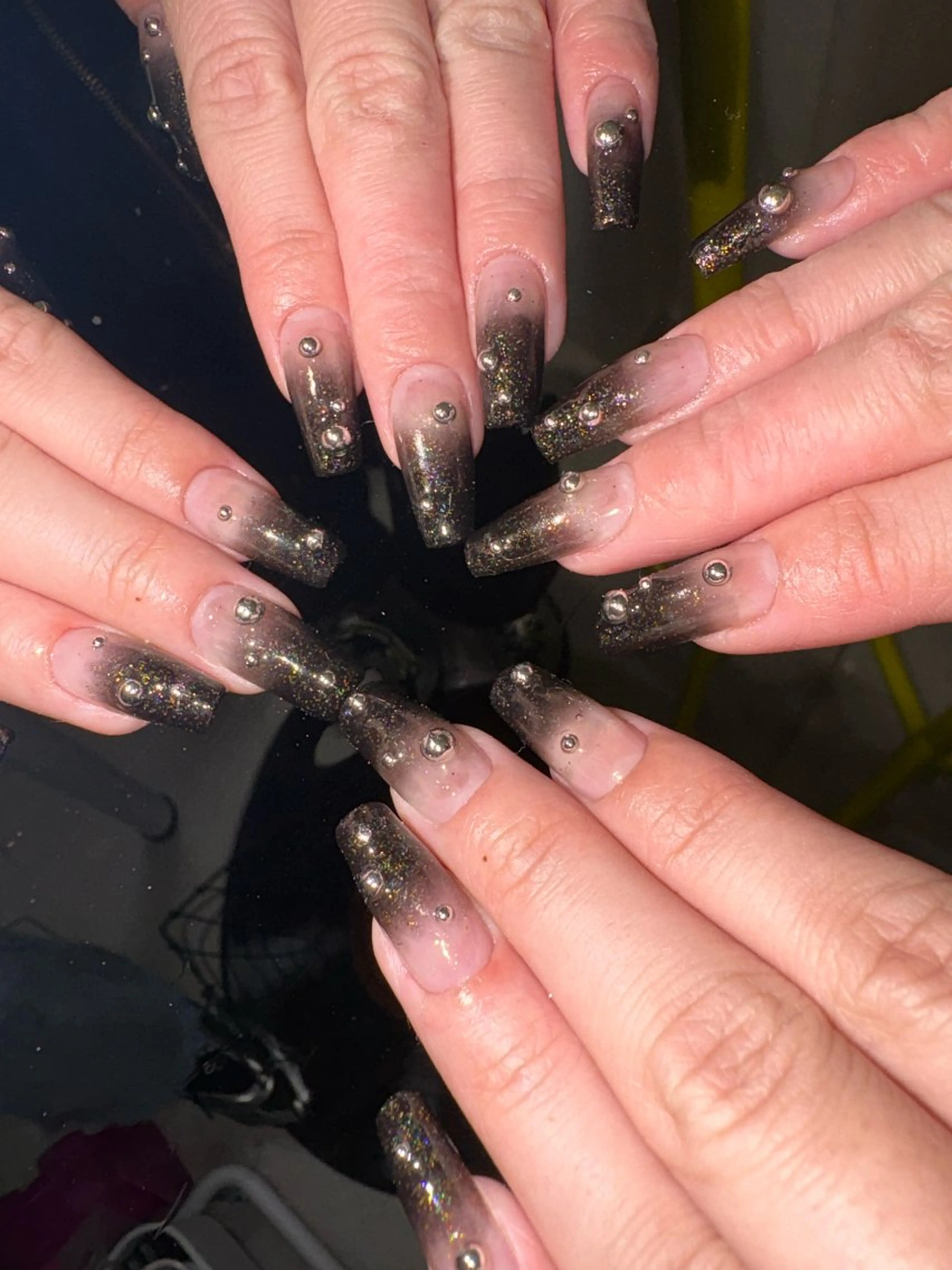ネイル グラデーション ハンドネイル 33nail✴️栄 スミレ❇️Gel-xのネイルデザイン