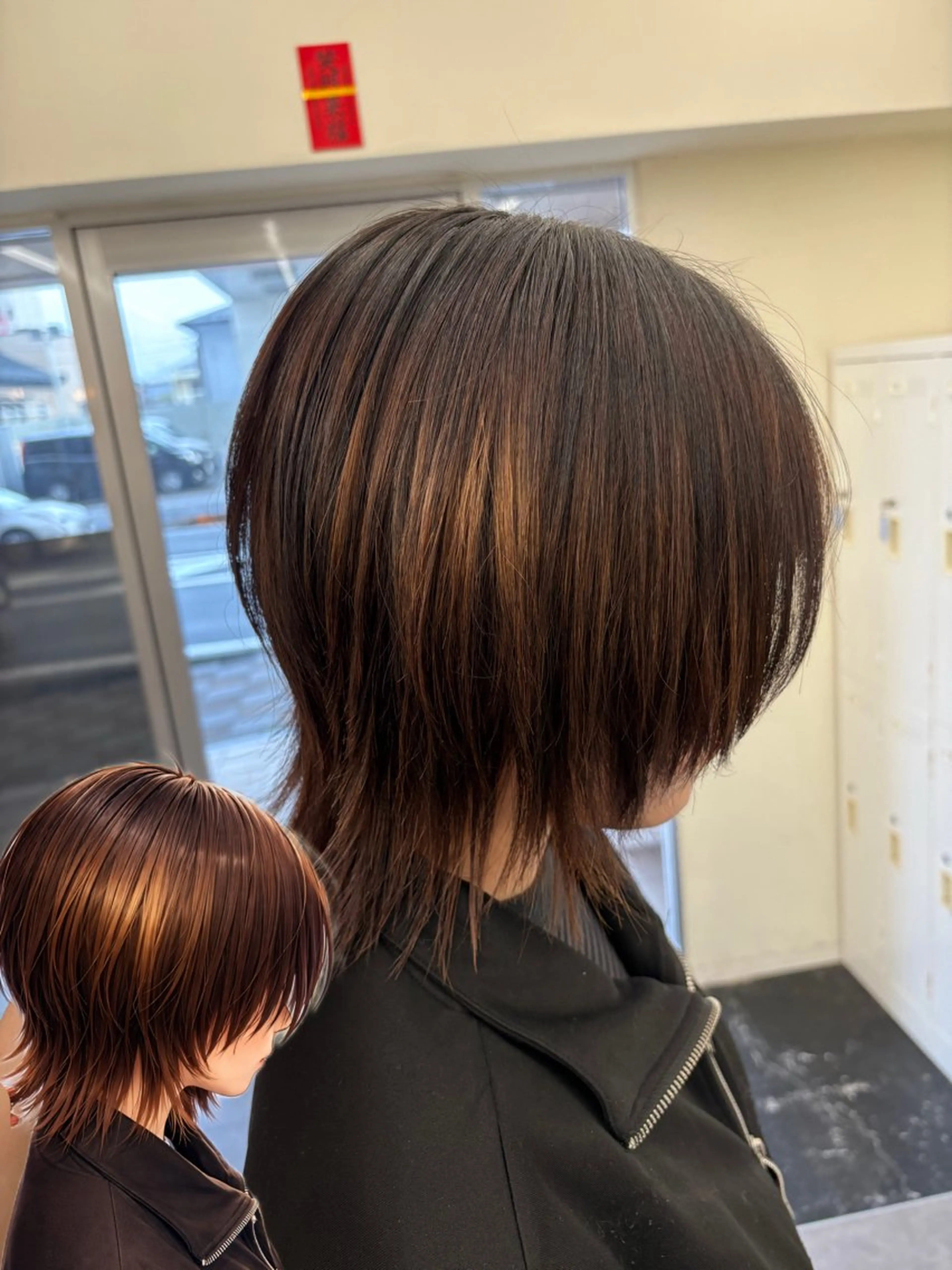 ミディアム ウルフカット カット 西澤 綺羅のヘアスタイル