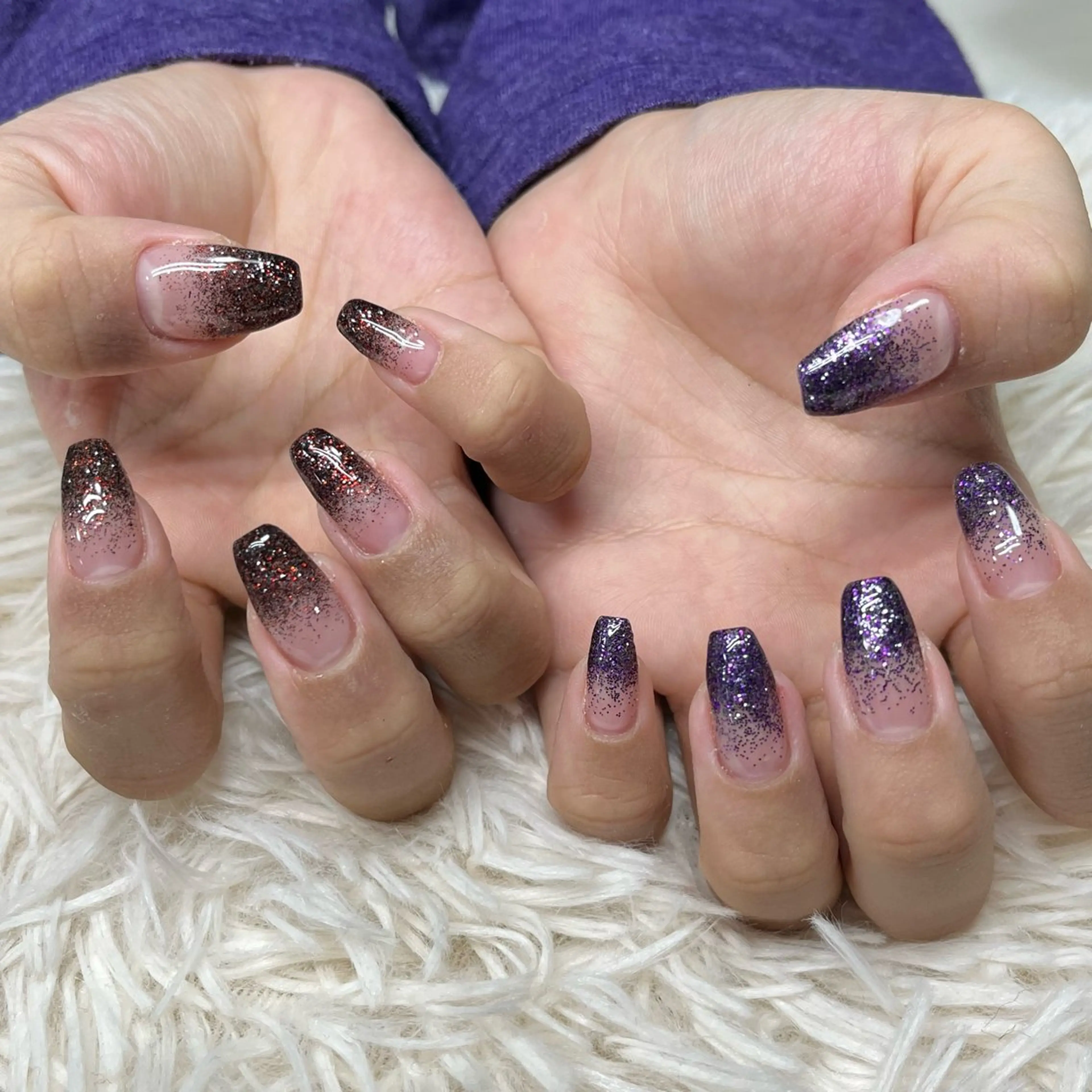 ネイル アートネイル キラキラネイル 韓国ネイル ラメ(グリッター) ラメグラデーション 🐕🦺Yappy 💗A-tanのネイルデザイン