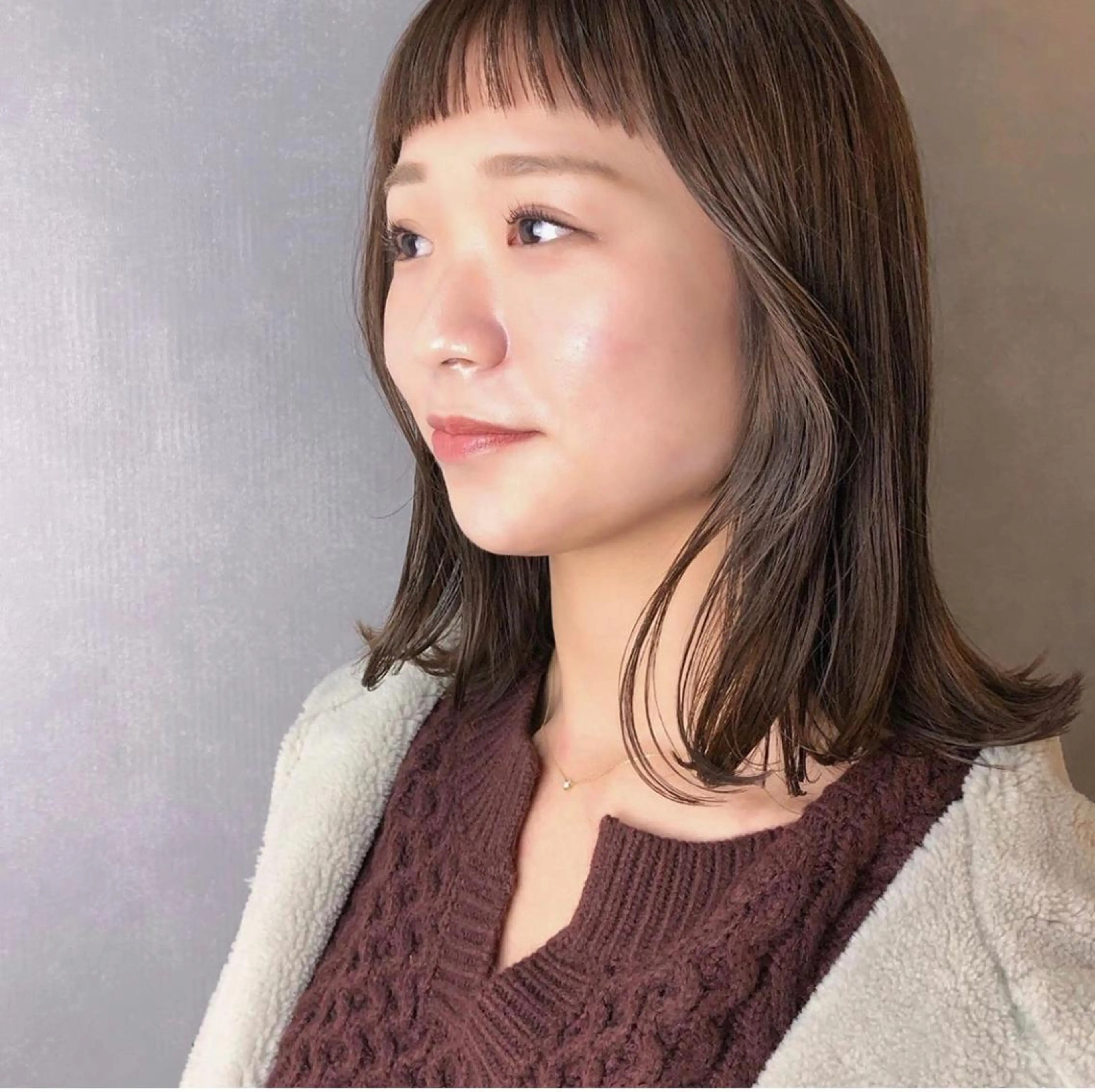 ミディアム カラー カット トリートメント SALON WORK STATION所属・ボブ♡柔らかいカラー 實松栞理のヘアスタイル